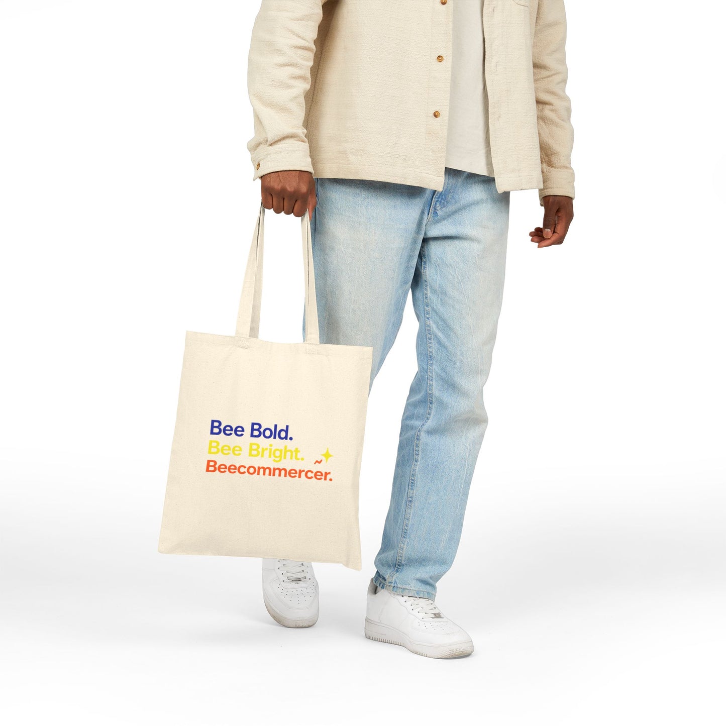 Bee Bold Bee Bright Beecoommercer Canvas Tote