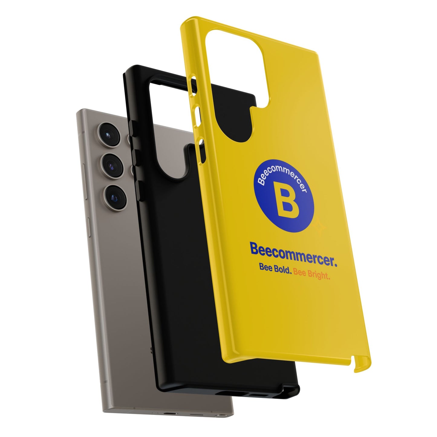 Beecommercer Bold Logo Phone Case — Yellow Protective Phone Cover