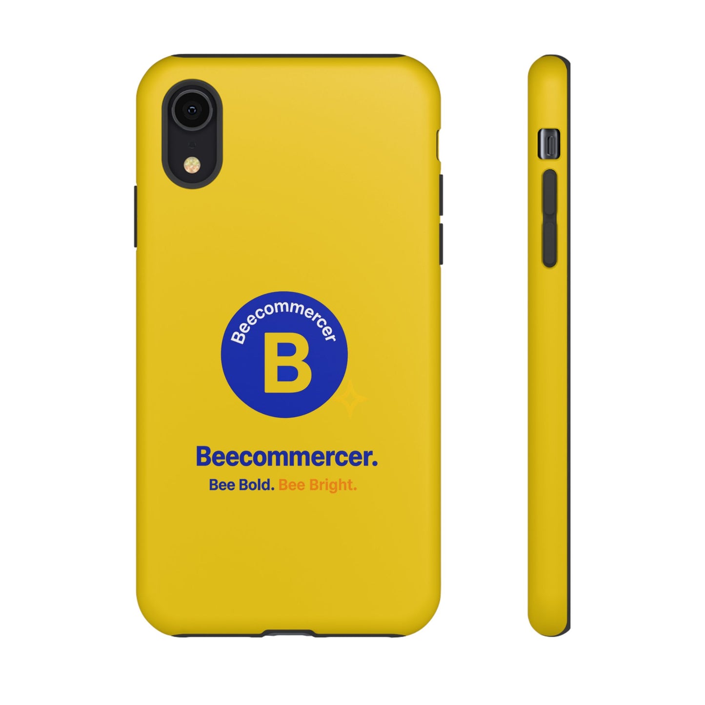 Beecommercer Bold Logo Phone Case — Yellow Protective Phone Cover