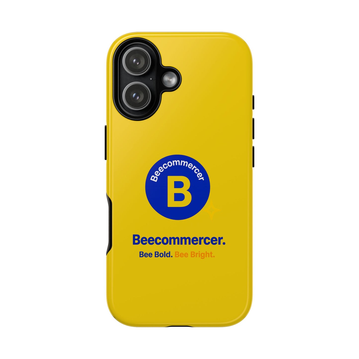 Beecommercer Bold Logo Phone Case — Yellow Protective Phone Cover