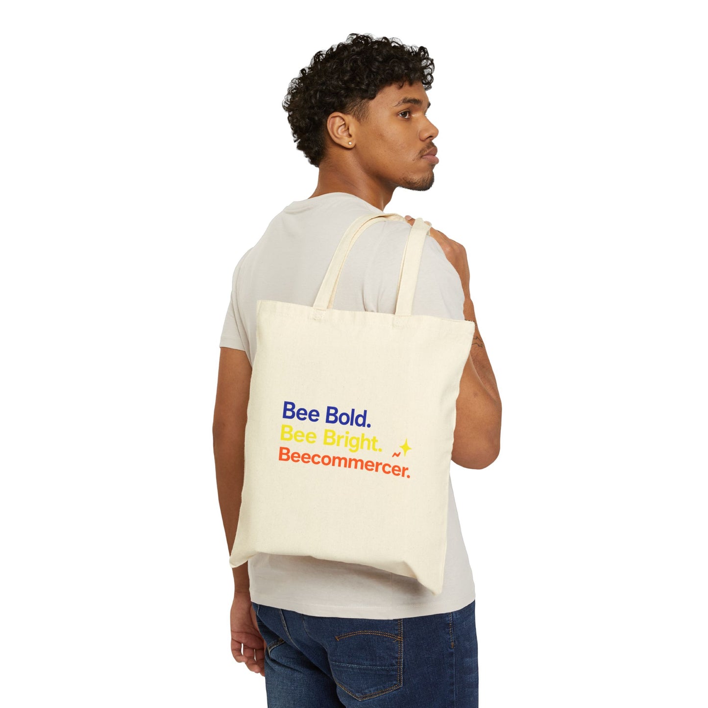Bee Bold Bee Bright Beecoommercer Canvas Tote
