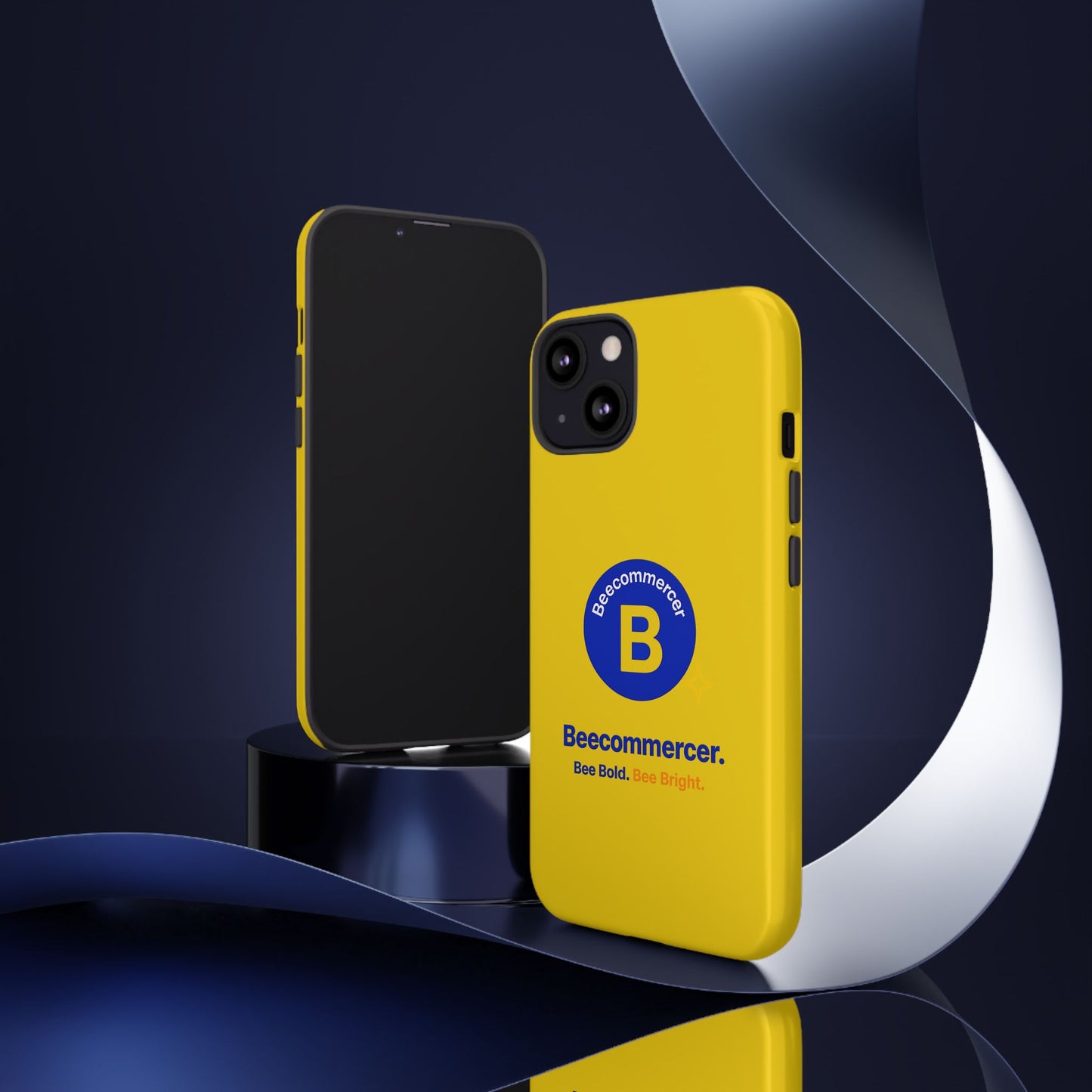 Beecommercer Bold Logo Phone Case — Yellow Protective Phone Cover