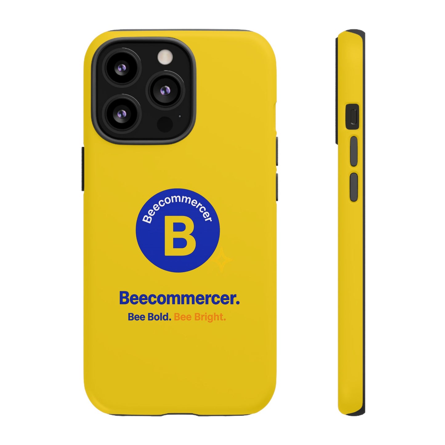Beecommercer Bold Logo Phone Case — Yellow Protective Phone Cover