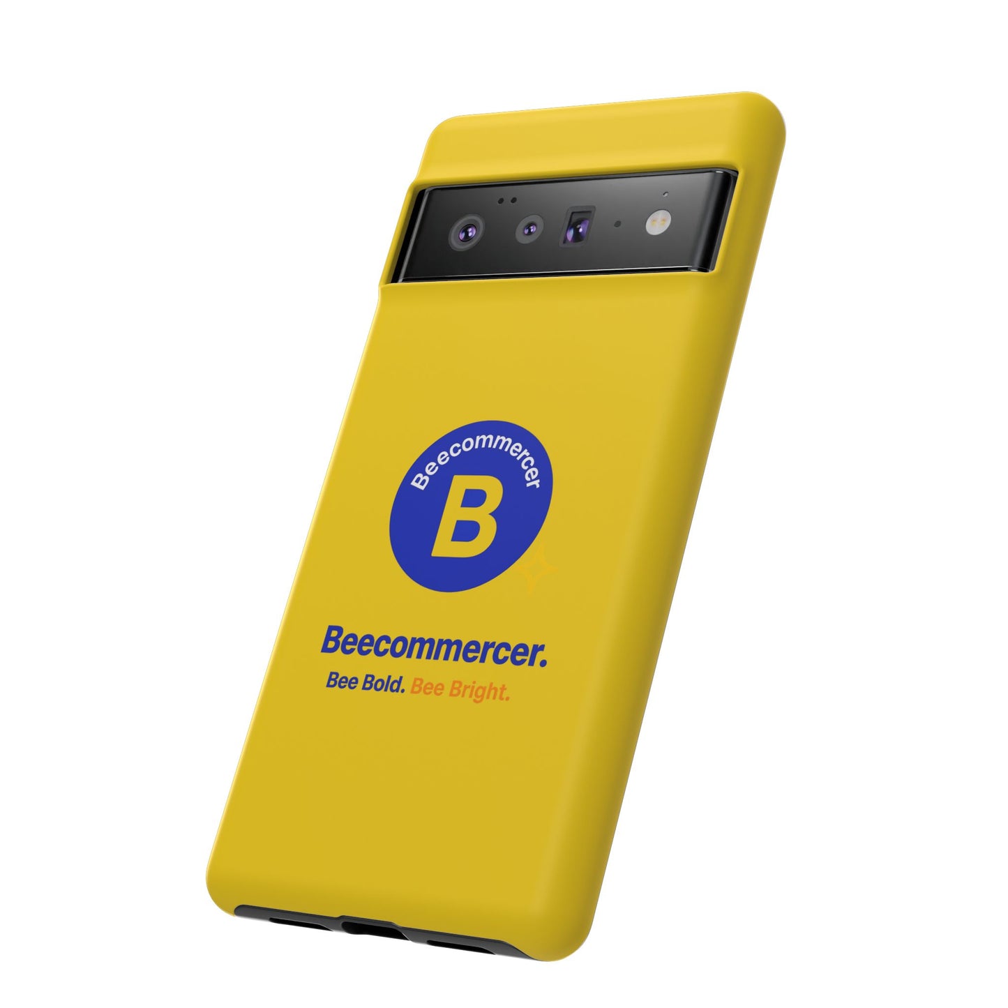 Beecommercer Bold Logo Phone Case — Yellow Protective Phone Cover