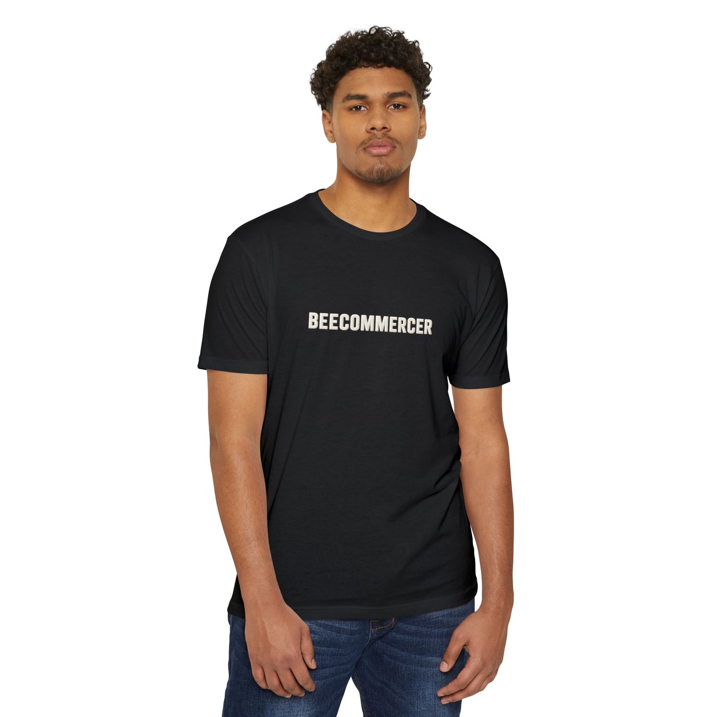 Beecommercer T-Shirt — "Beecommercer. Bee Bold. Bee Bright." Minimal Logo Tee