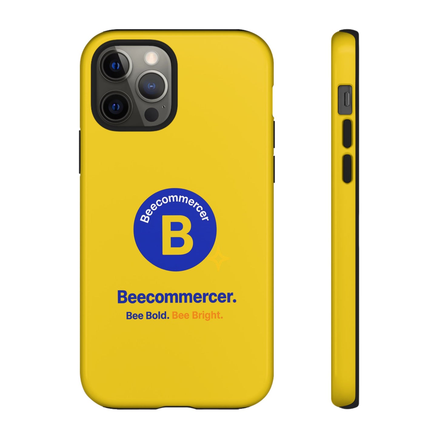Beecommercer Bold Logo Phone Case — Yellow Protective Phone Cover