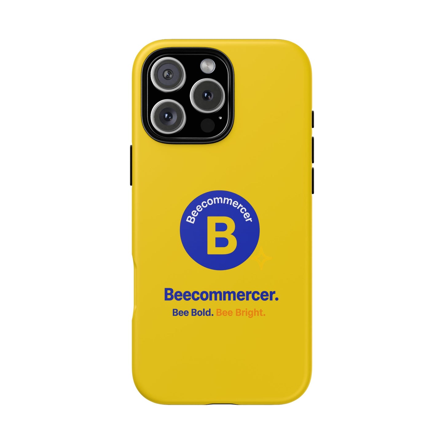 Beecommercer Bold Logo Phone Case — Yellow Protective Phone Cover