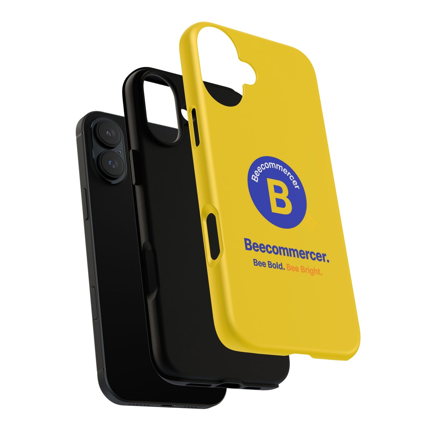 Beecommercer Bold Logo Phone Case — Yellow Protective Phone Cover