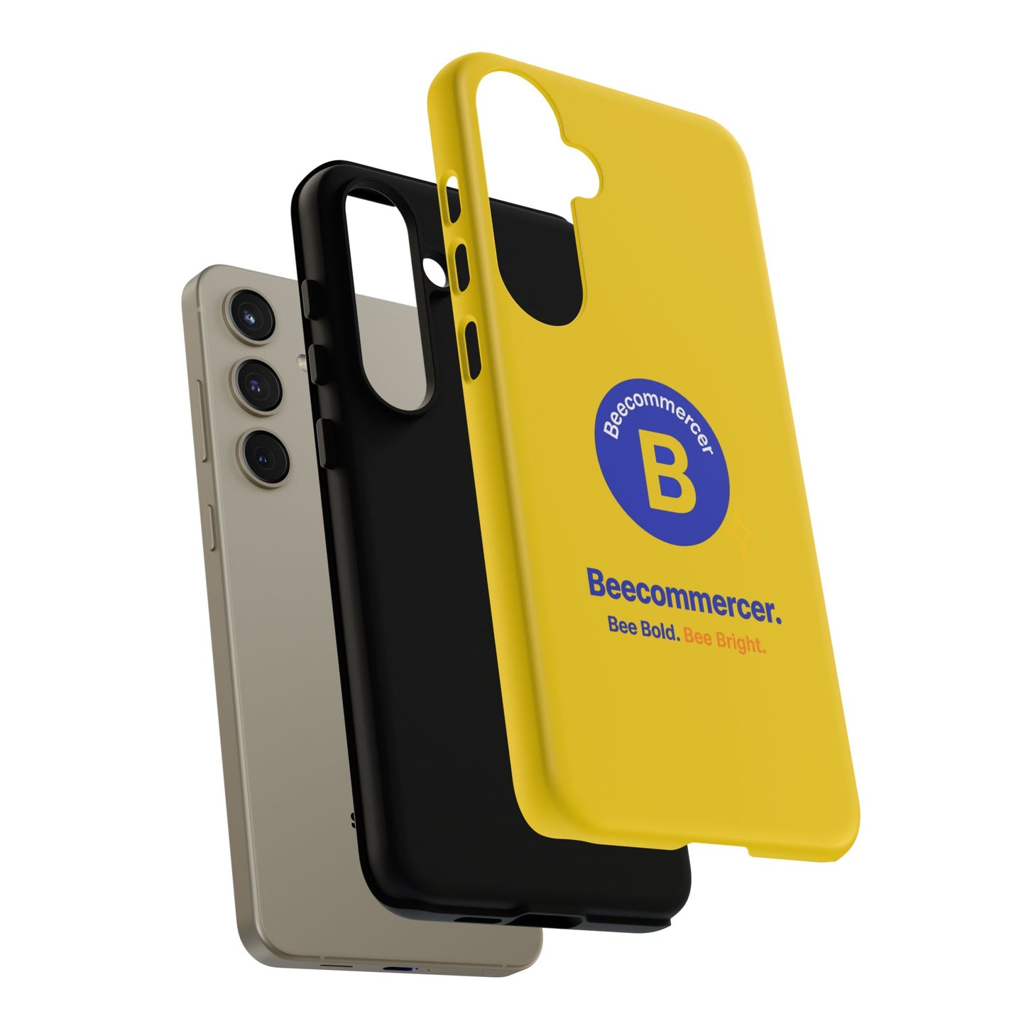 Beecommercer Bold Logo Phone Case — Yellow Protective Phone Cover