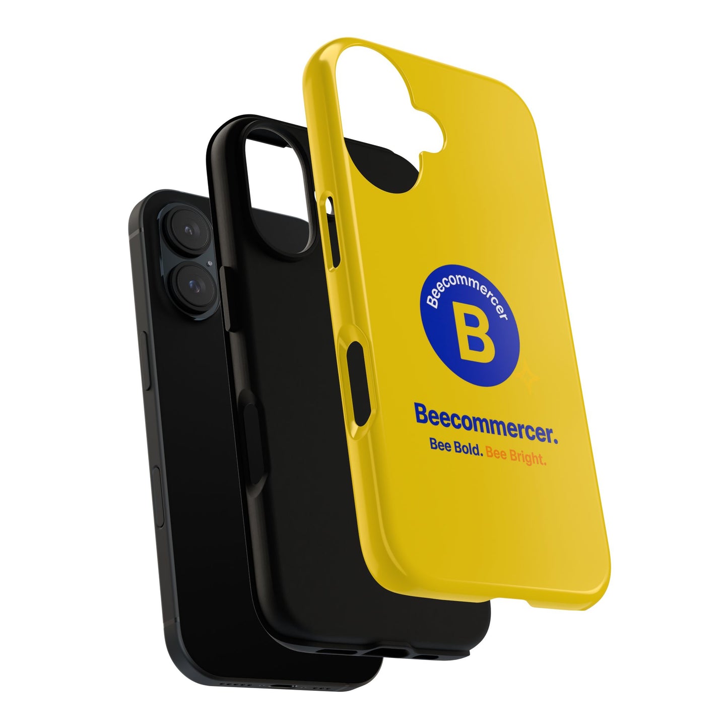 Beecommercer Bold Logo Phone Case — Yellow Protective Phone Cover