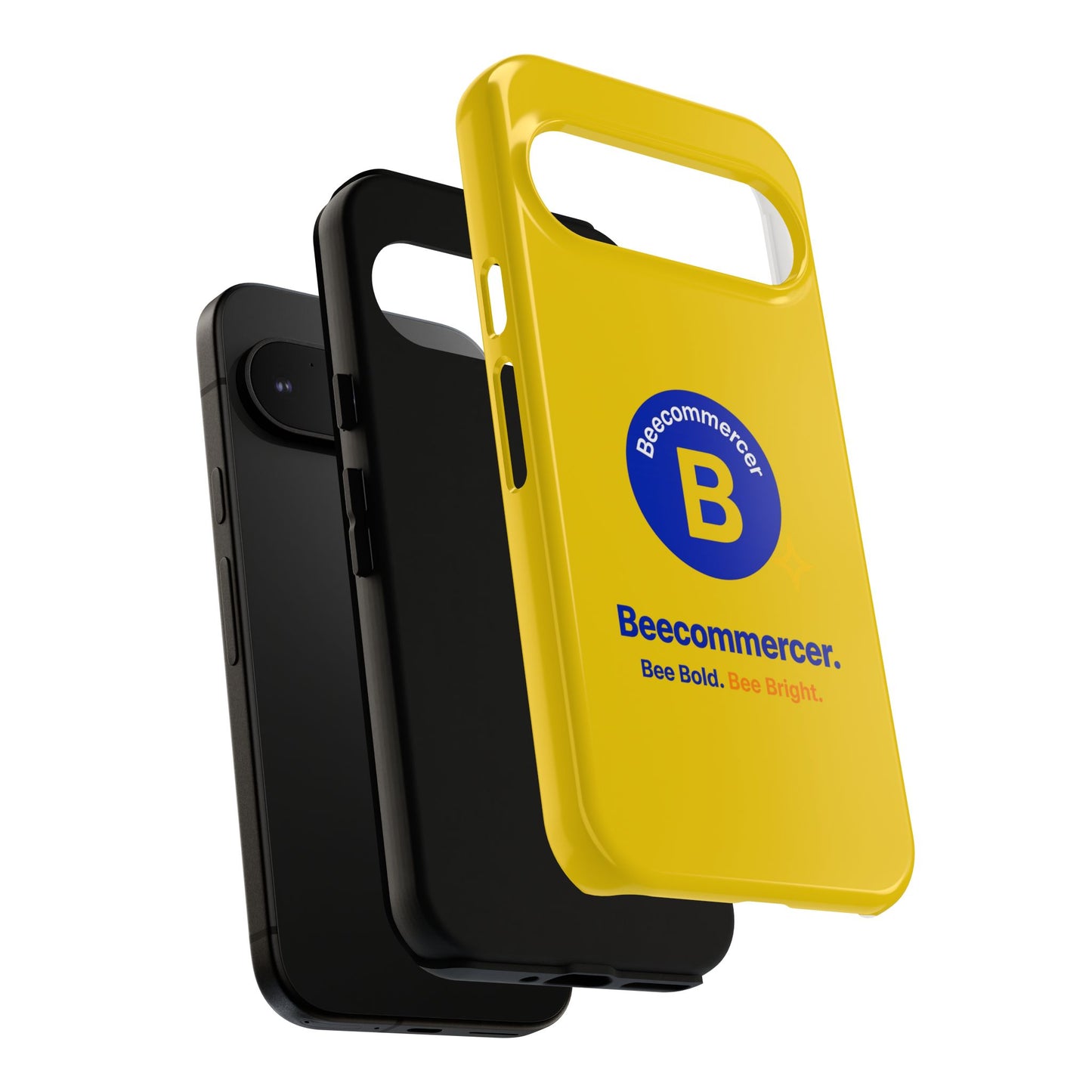 Beecommercer Bold Logo Phone Case — Yellow Protective Phone Cover