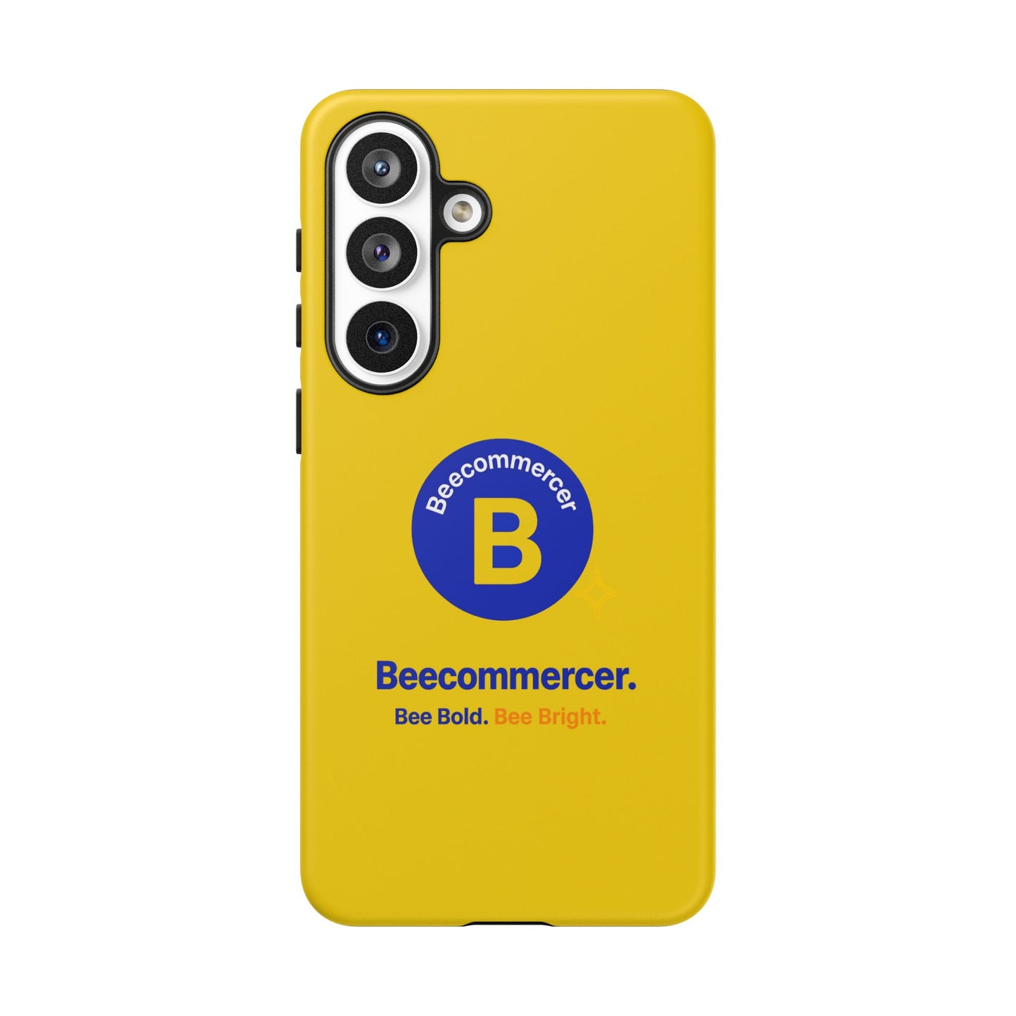 Beecommercer Bold Logo Phone Case — Yellow Protective Phone Cover