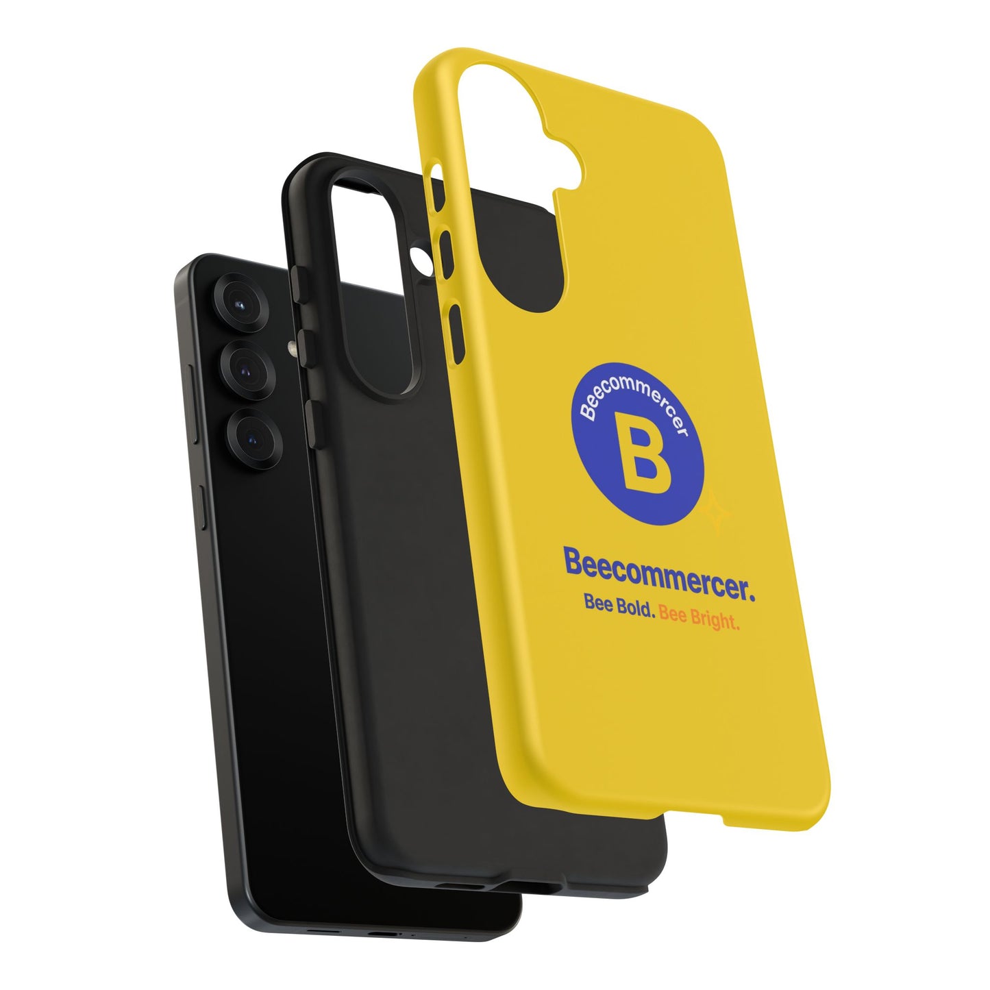Beecommercer Bold Logo Phone Case — Yellow Protective Phone Cover