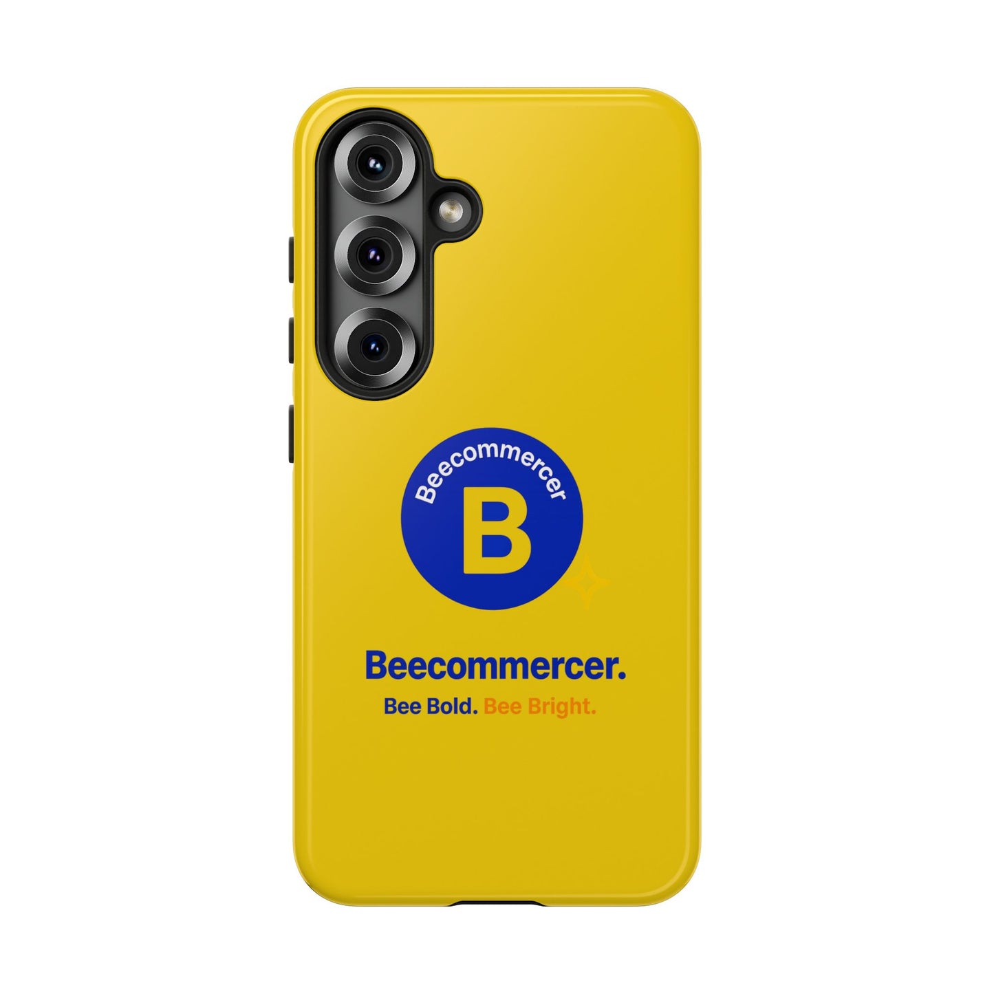 Beecommercer Bold Logo Phone Case — Yellow Protective Phone Cover