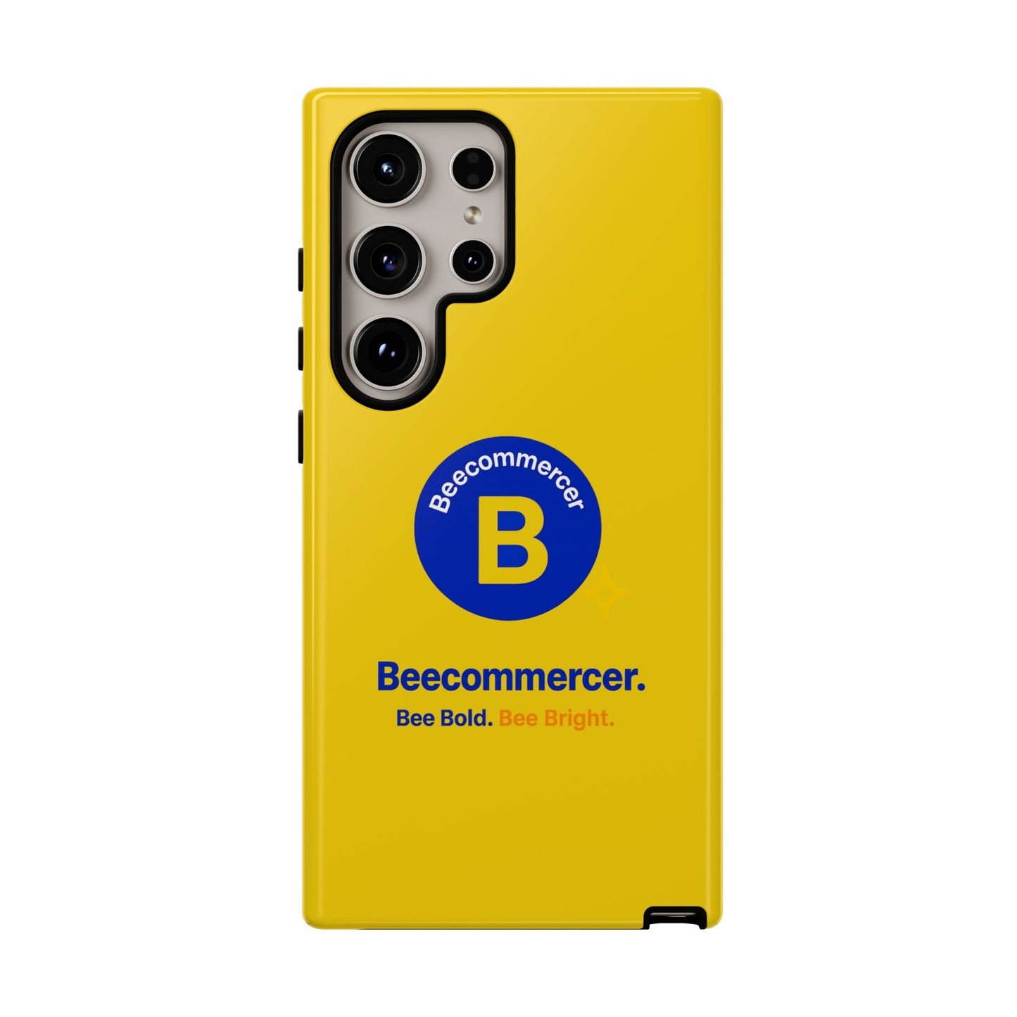 Beecommercer Bold Logo Phone Case — Yellow Protective Phone Cover