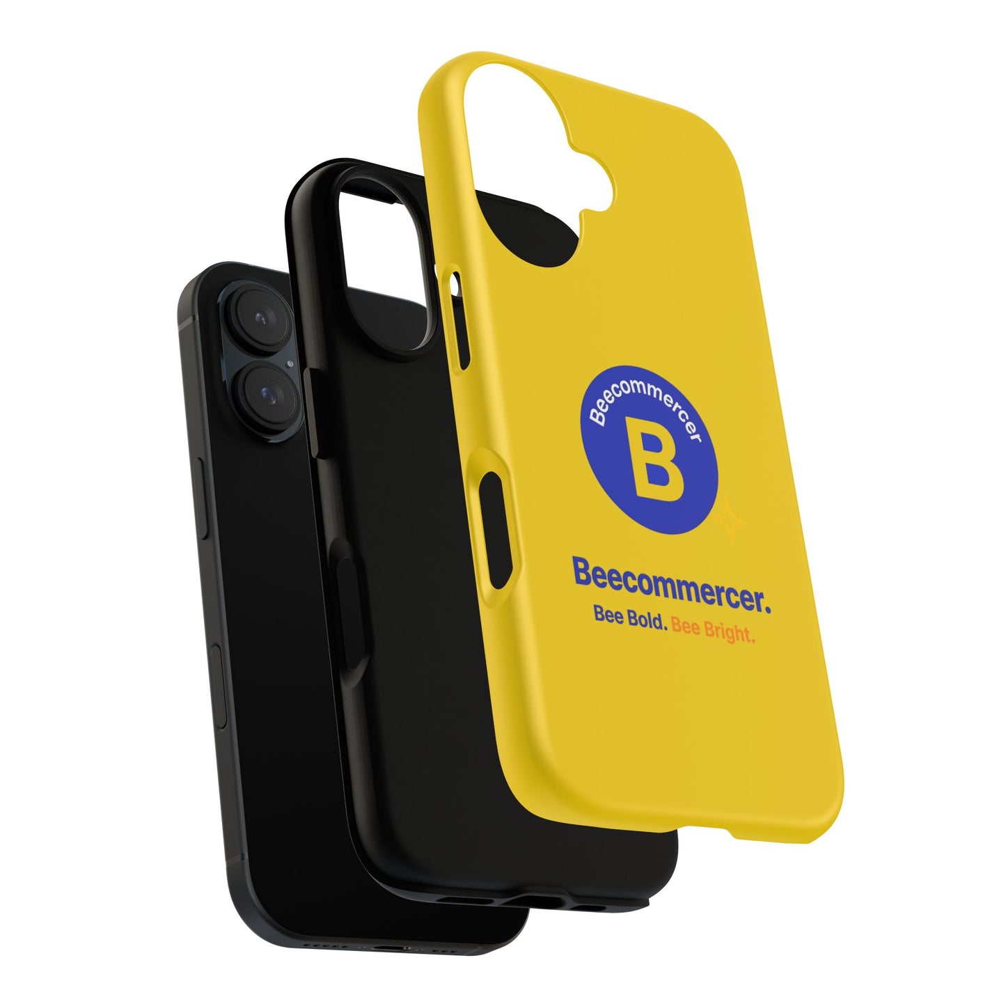 Beecommercer Bold Logo Phone Case — Yellow Protective Phone Cover