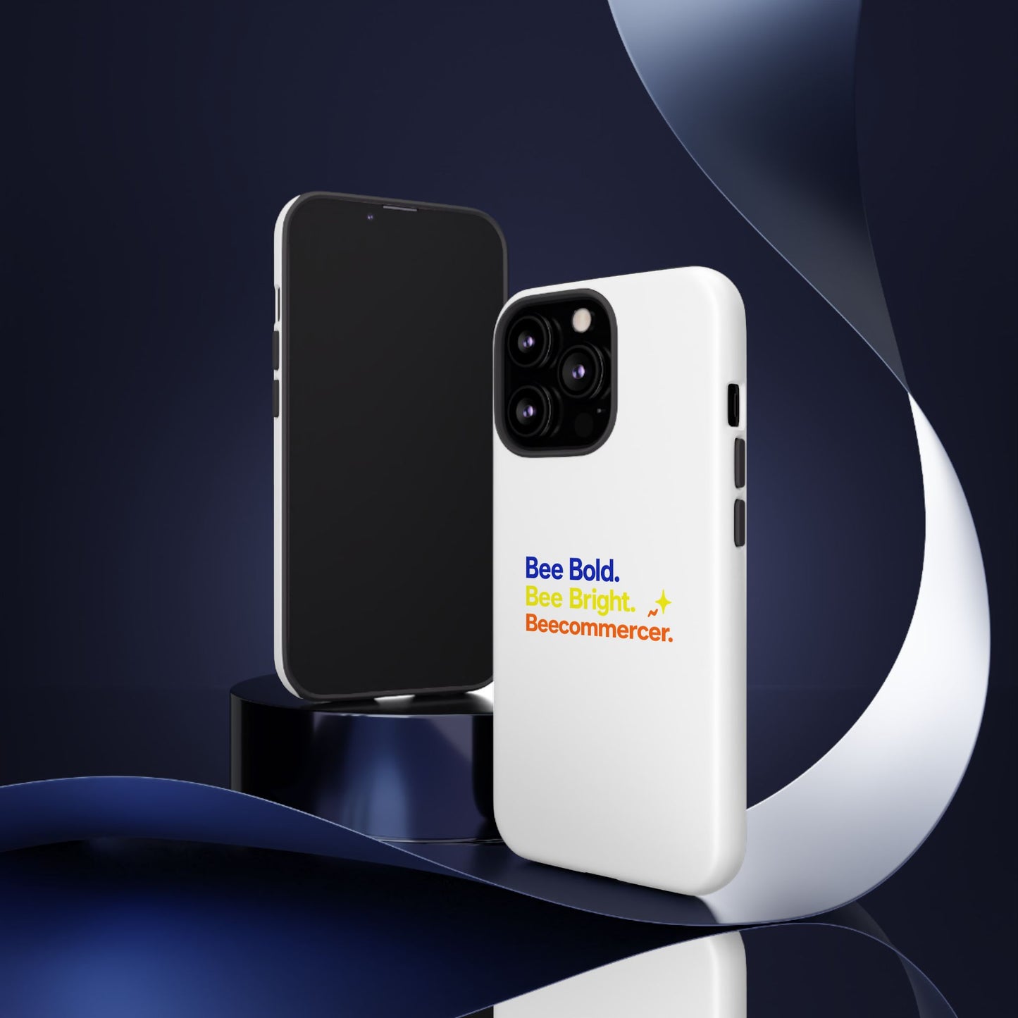 Phone Case — Bee Bold. Bee Bright. Beecommercer. (Protective Tough Case)