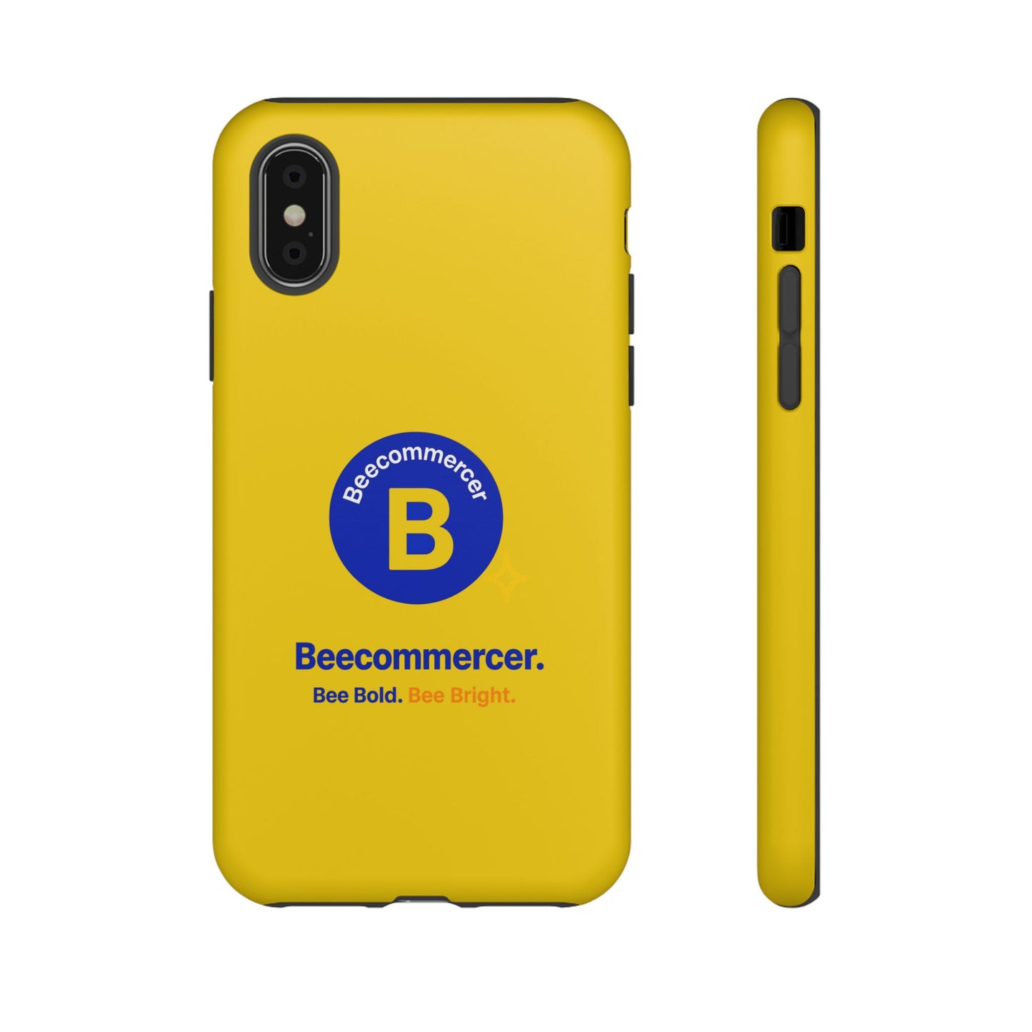 Beecommercer Bold Logo Phone Case — Yellow Protective Phone Cover