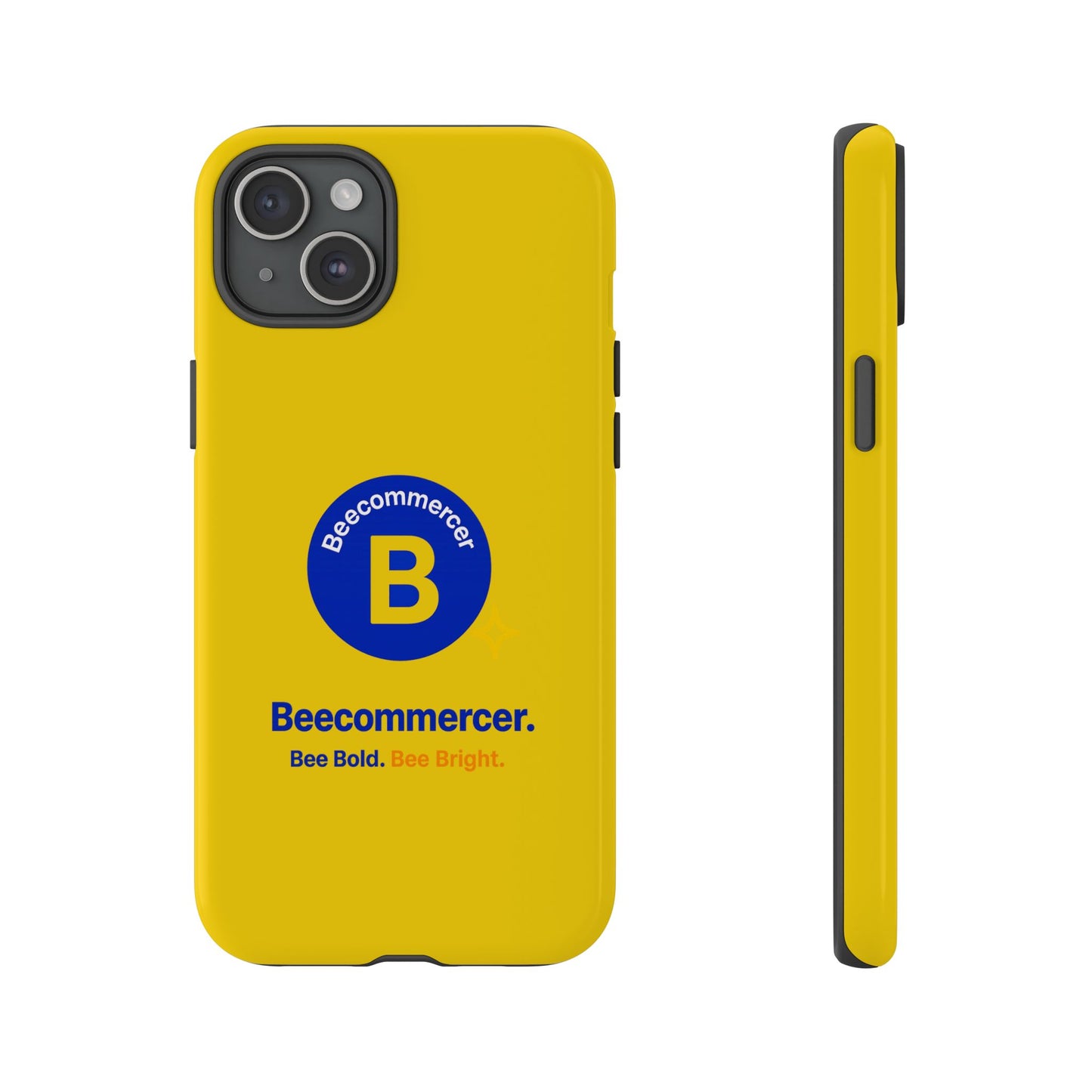 Beecommercer Bold Logo Phone Case — Yellow Protective Phone Cover