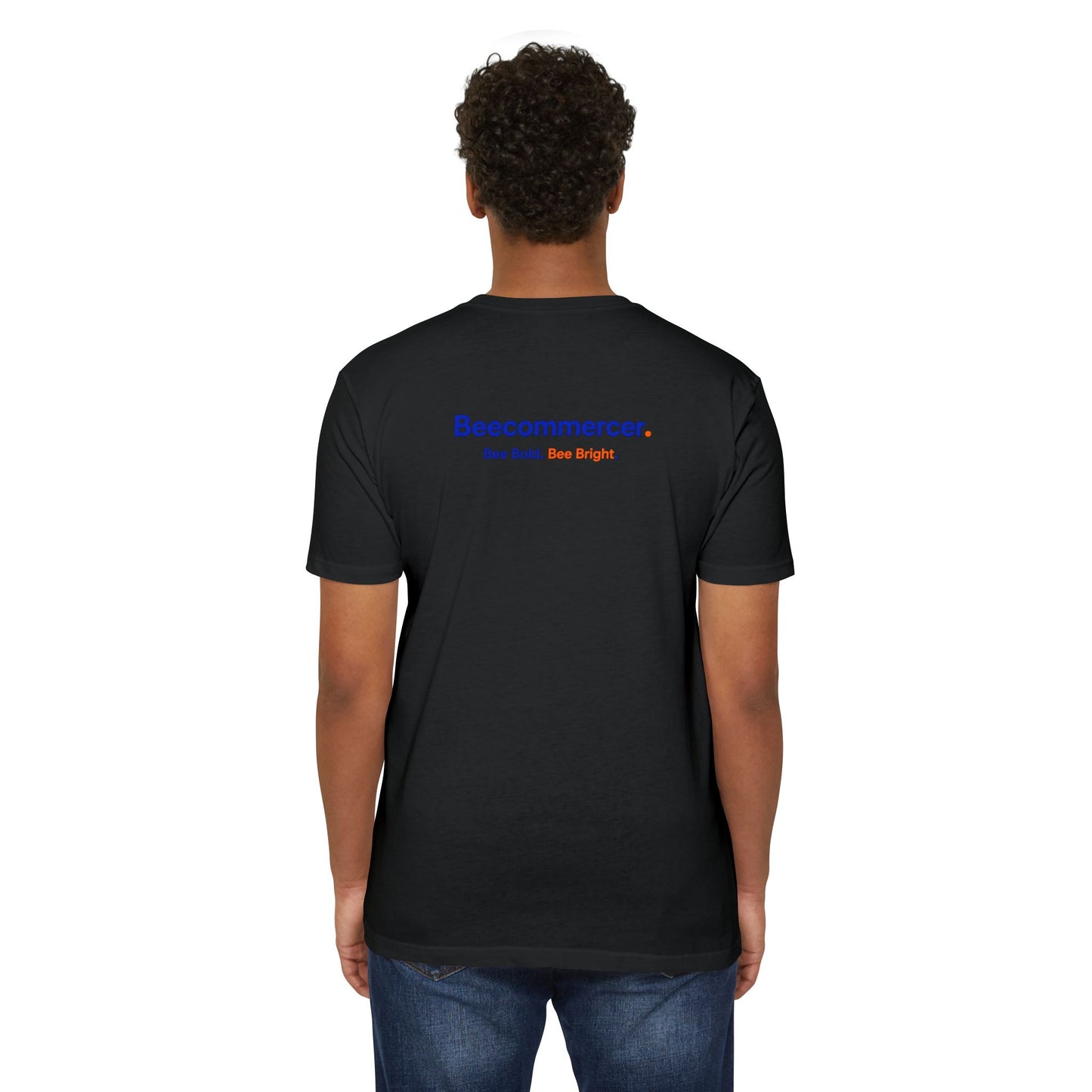 Beecommercer T-Shirt — "Beecommercer. Bee Bold. Bee Bright." Minimal Logo Tee