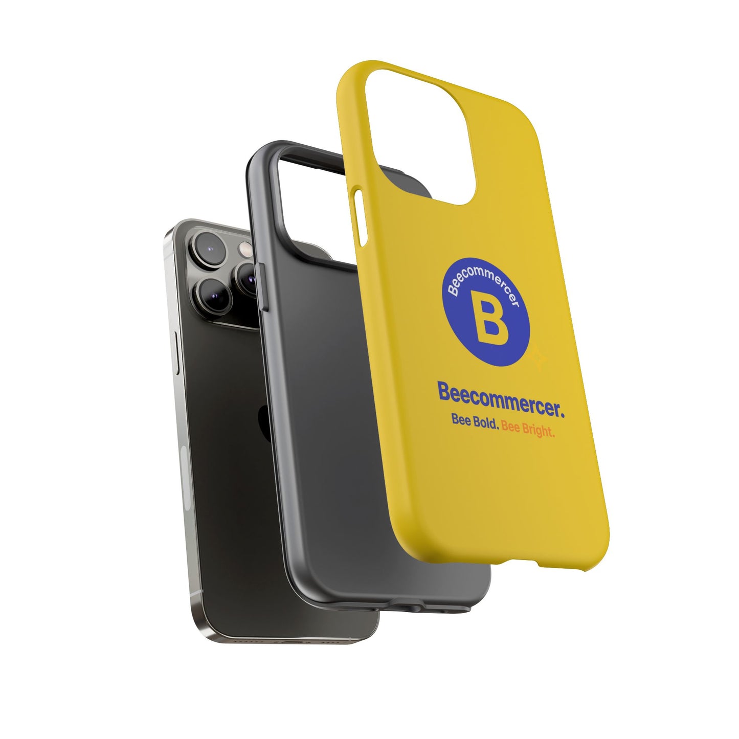 Beecommercer Bold Logo Phone Case — Yellow Protective Phone Cover