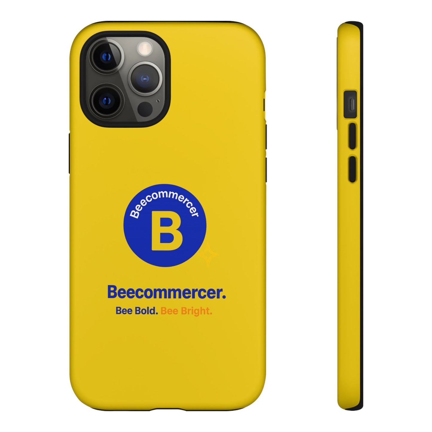 Beecommercer Bold Logo Phone Case — Yellow Protective Phone Cover