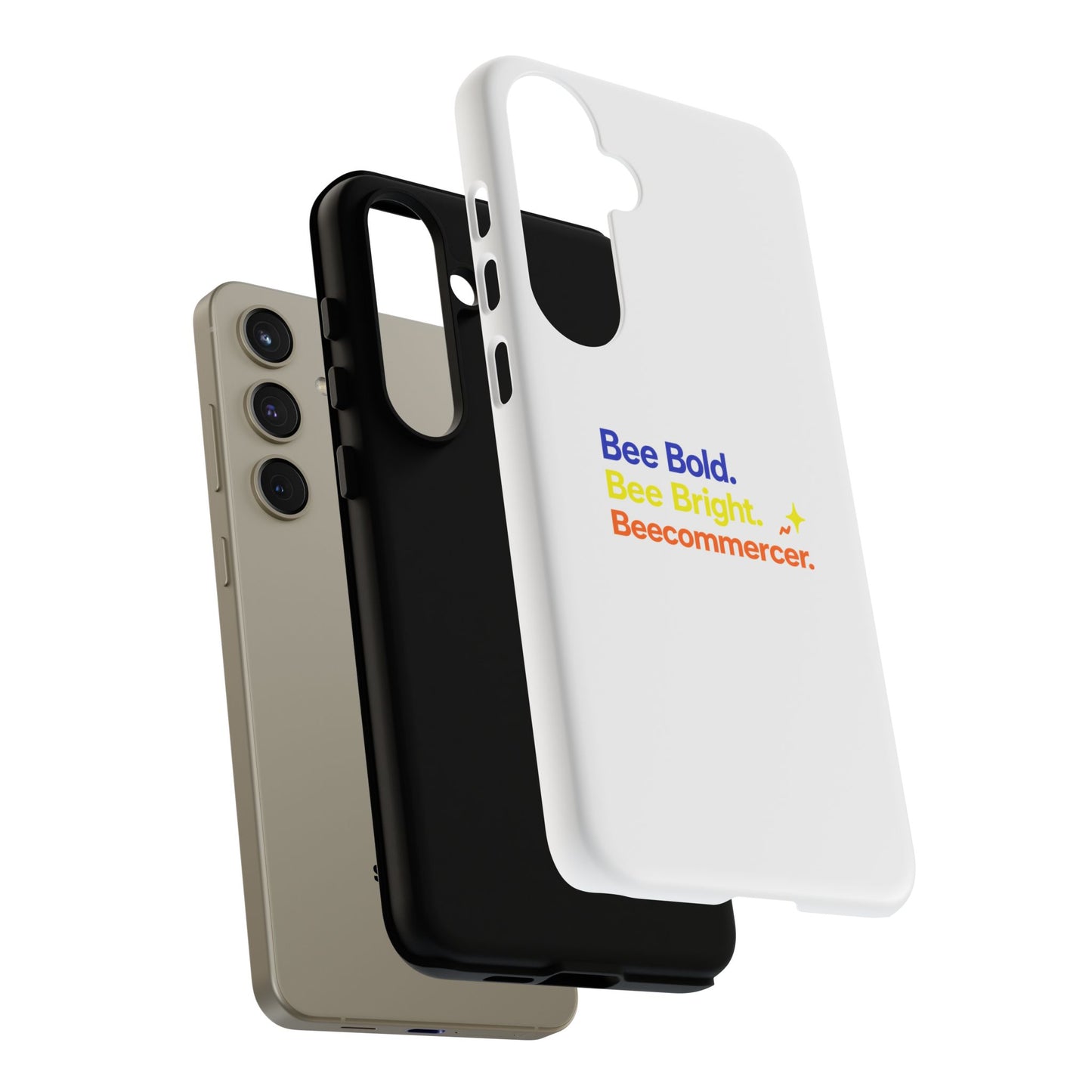 Phone Case — Bee Bold. Bee Bright. Beecommercer. (Protective Tough Case)