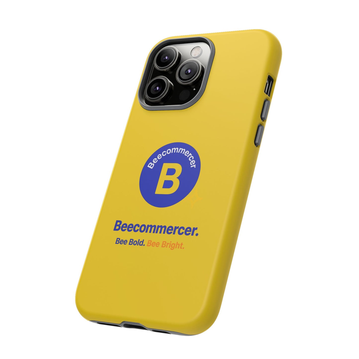 Beecommercer Bold Logo Phone Case — Yellow Protective Phone Cover
