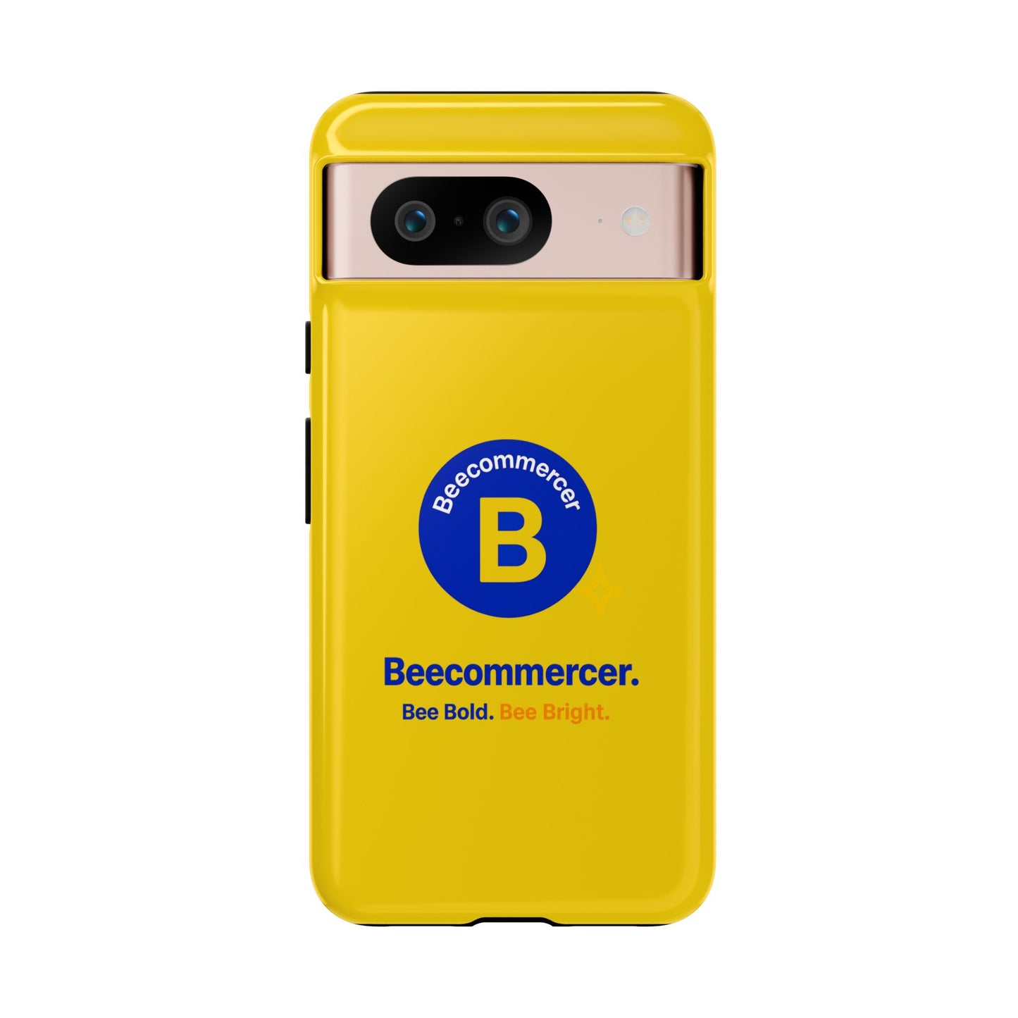 Beecommercer Bold Logo Phone Case — Yellow Protective Phone Cover