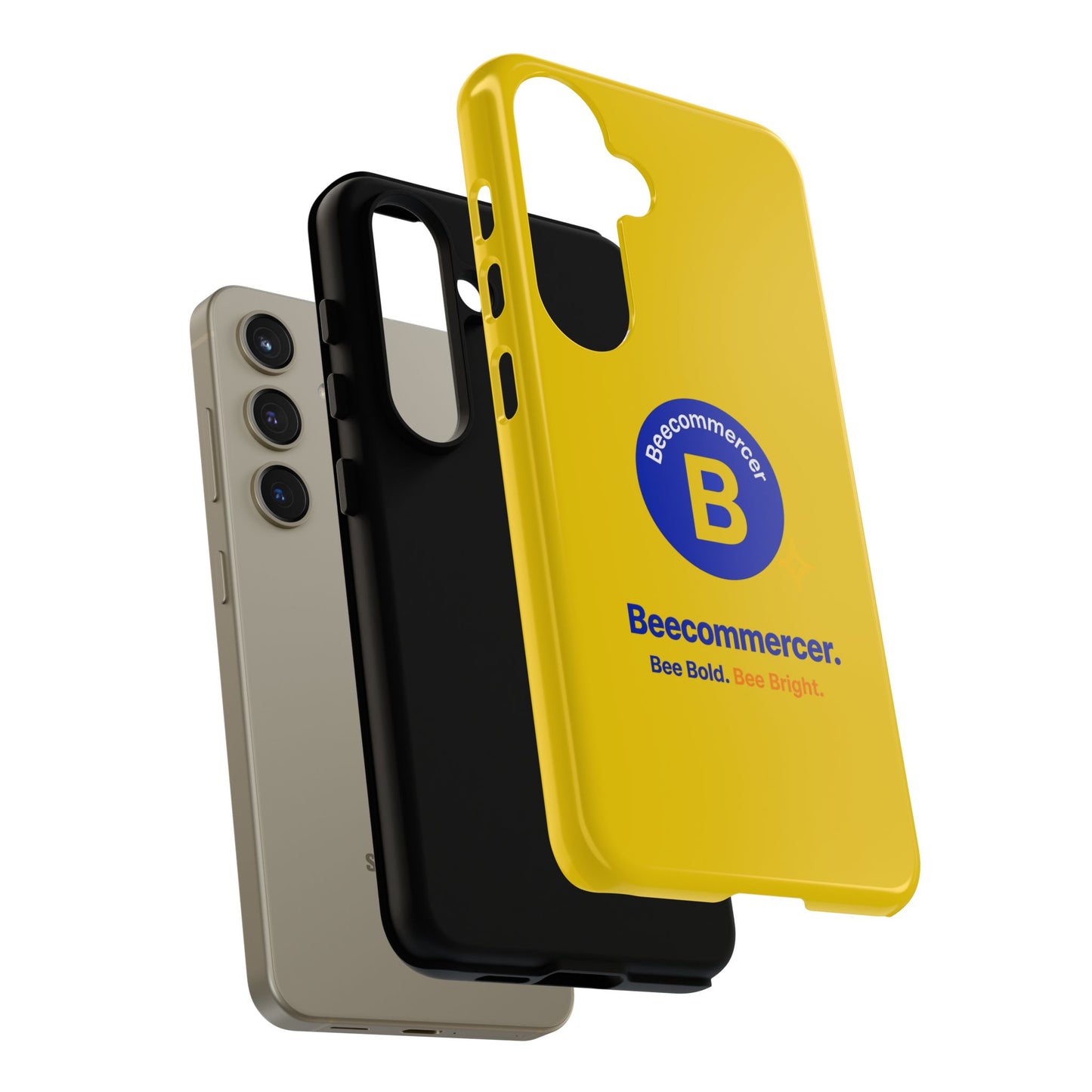 Beecommercer Bold Logo Phone Case — Yellow Protective Phone Cover