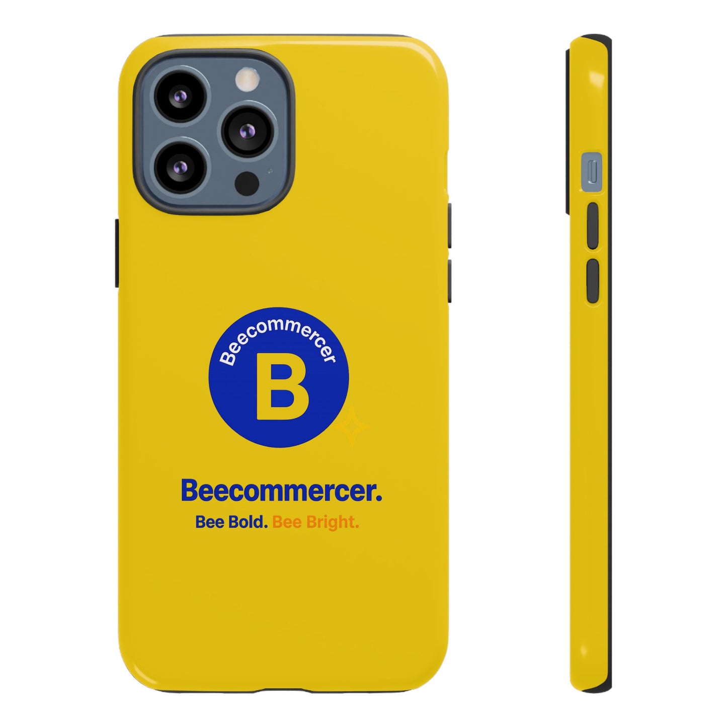 Beecommercer Bold Logo Phone Case — Yellow Protective Phone Cover