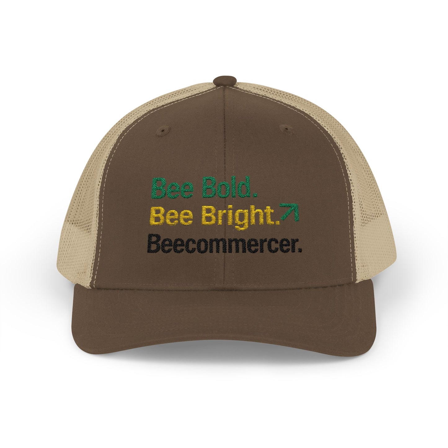 Bee Bold Bee Bright Embroidered Trucker Cap