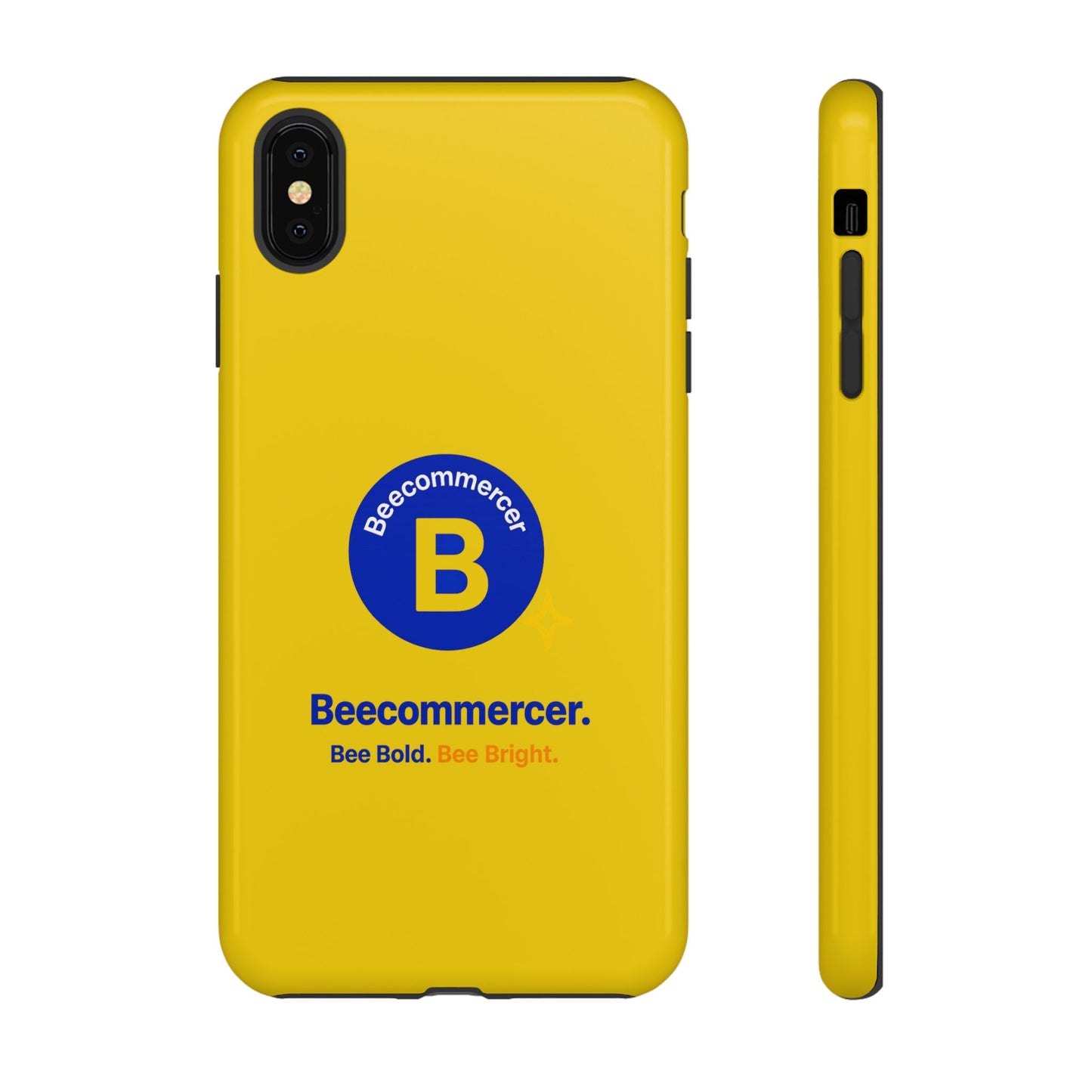 Beecommercer Bold Logo Phone Case — Yellow Protective Phone Cover