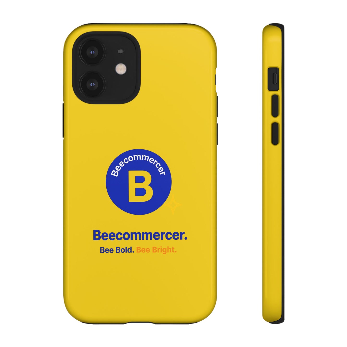 Beecommercer Bold Logo Phone Case — Yellow Protective Phone Cover