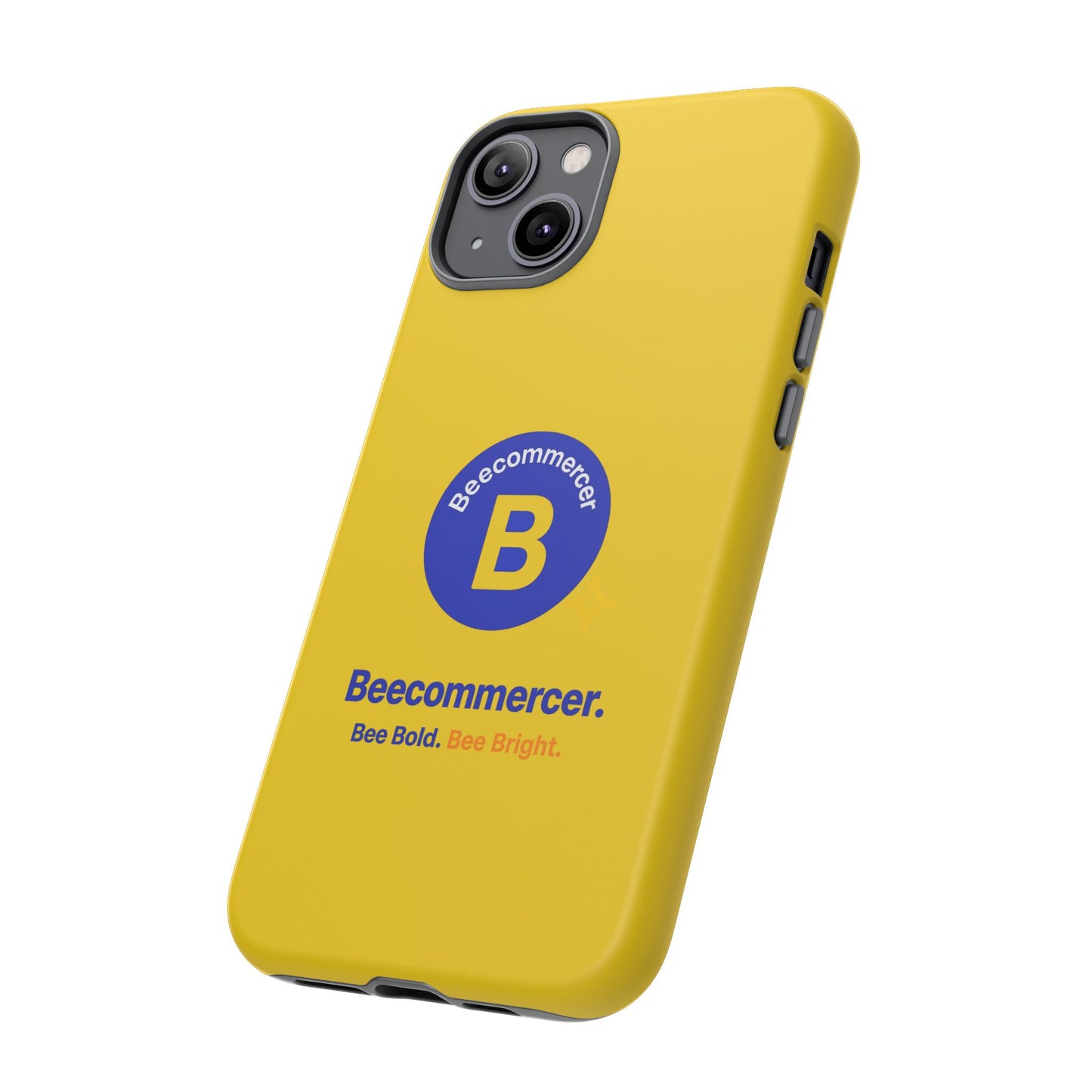 Beecommercer Bold Logo Phone Case — Yellow Protective Phone Cover