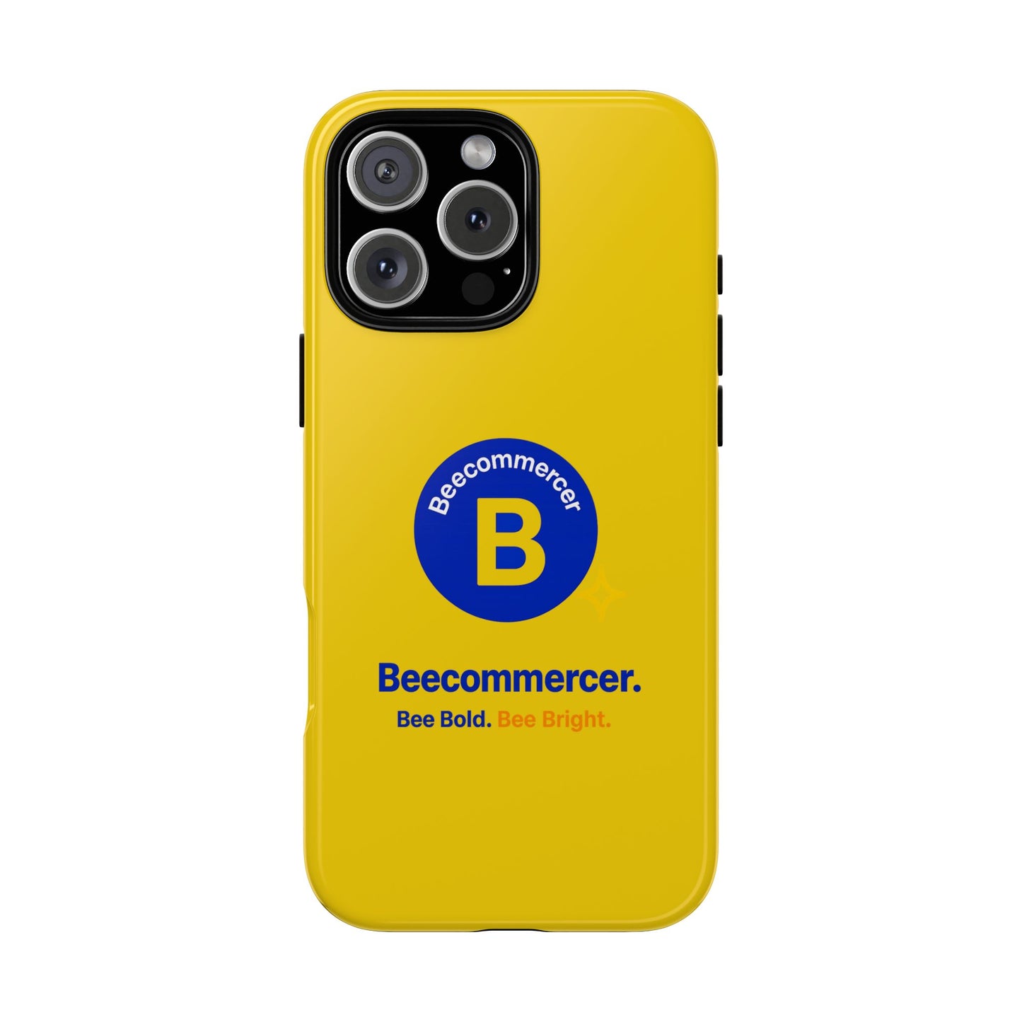 Beecommercer Bold Logo Phone Case — Yellow Protective Phone Cover