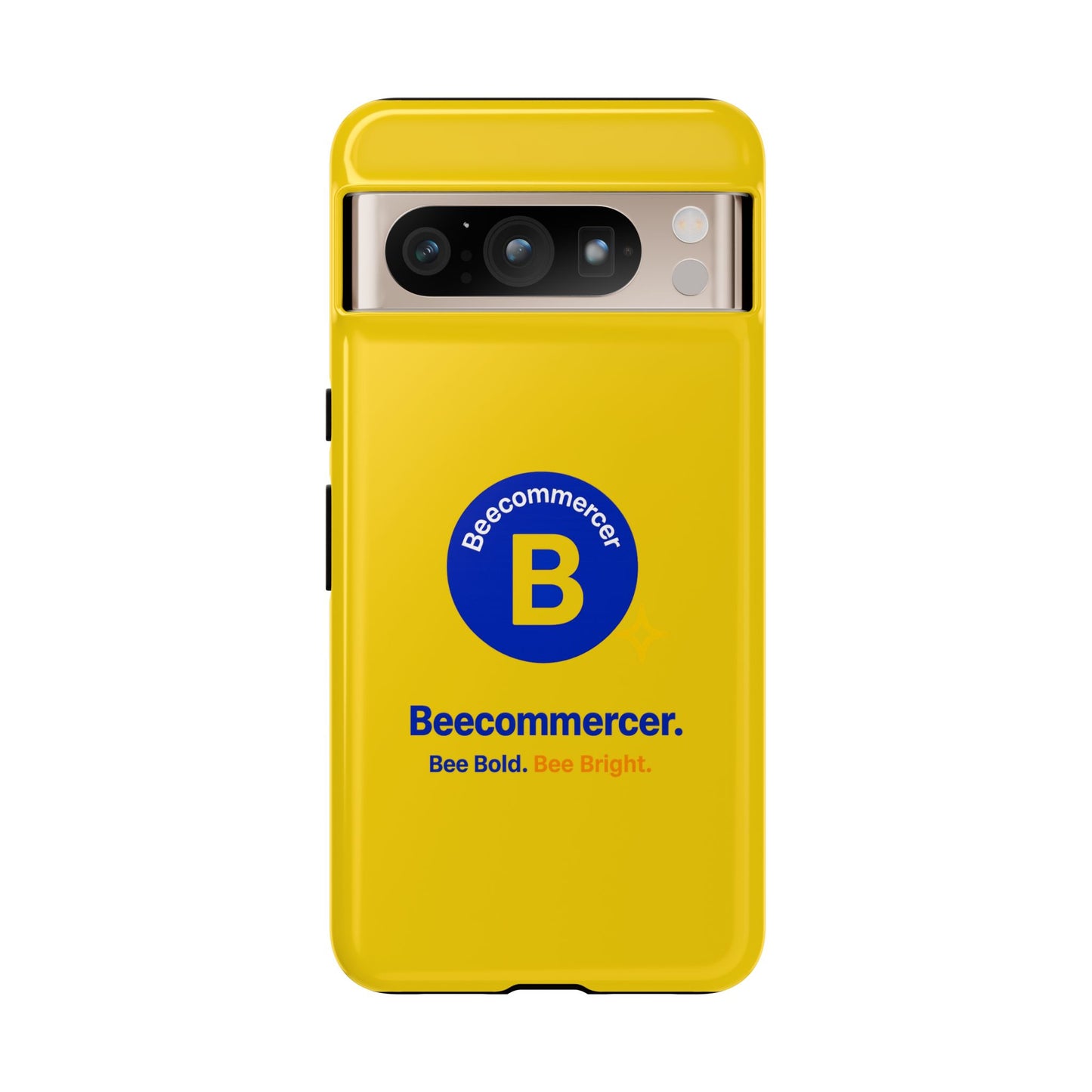 Beecommercer Bold Logo Phone Case — Yellow Protective Phone Cover