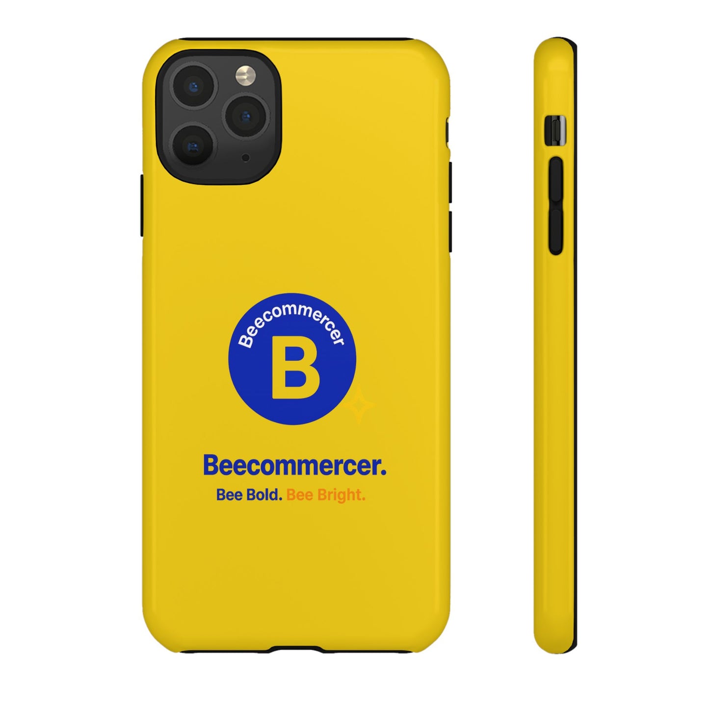 Beecommercer Bold Logo Phone Case — Yellow Protective Phone Cover