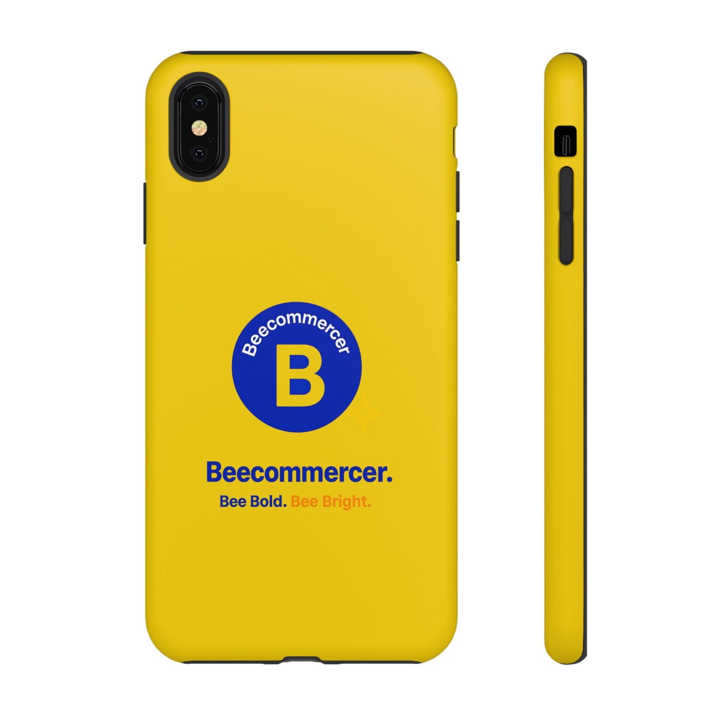 Beecommercer Bold Logo Phone Case — Yellow Protective Phone Cover