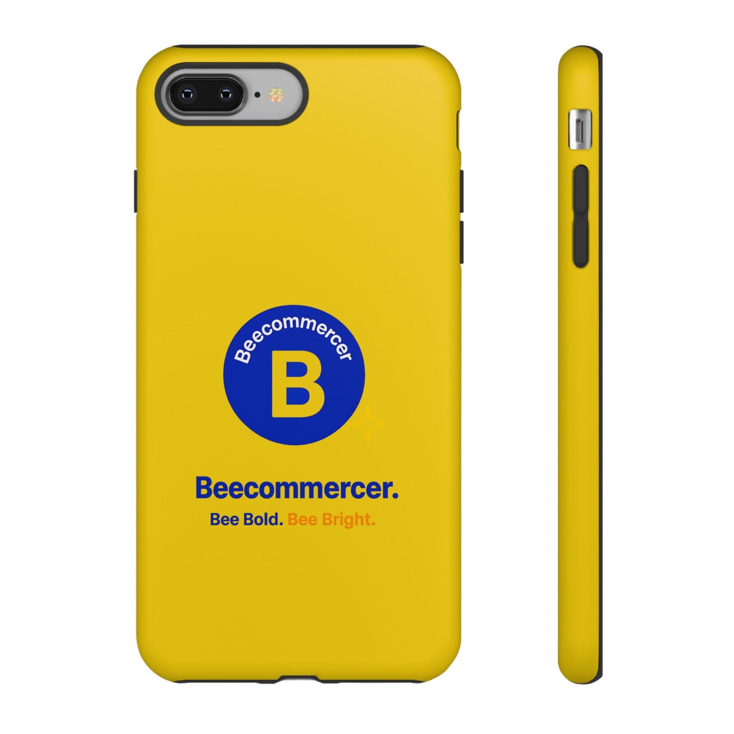 Beecommercer Bold Logo Phone Case — Yellow Protective Phone Cover