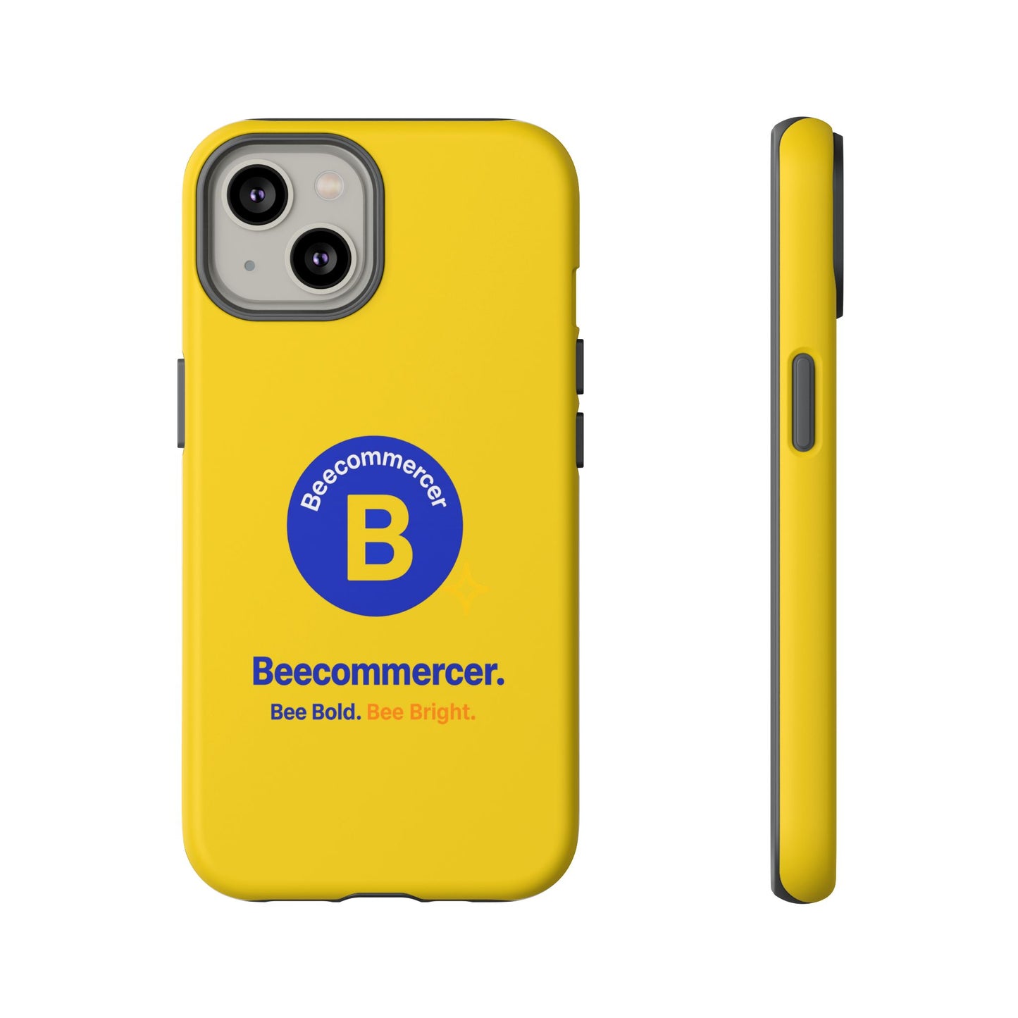 Beecommercer Bold Logo Phone Case — Yellow Protective Phone Cover