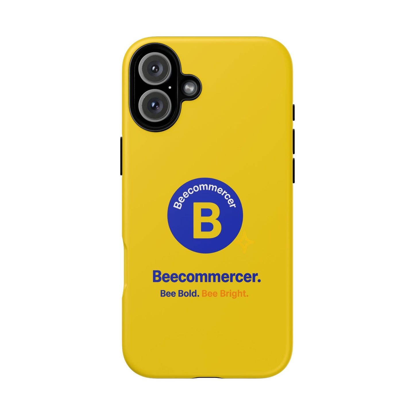 Beecommercer Bold Logo Phone Case — Yellow Protective Phone Cover