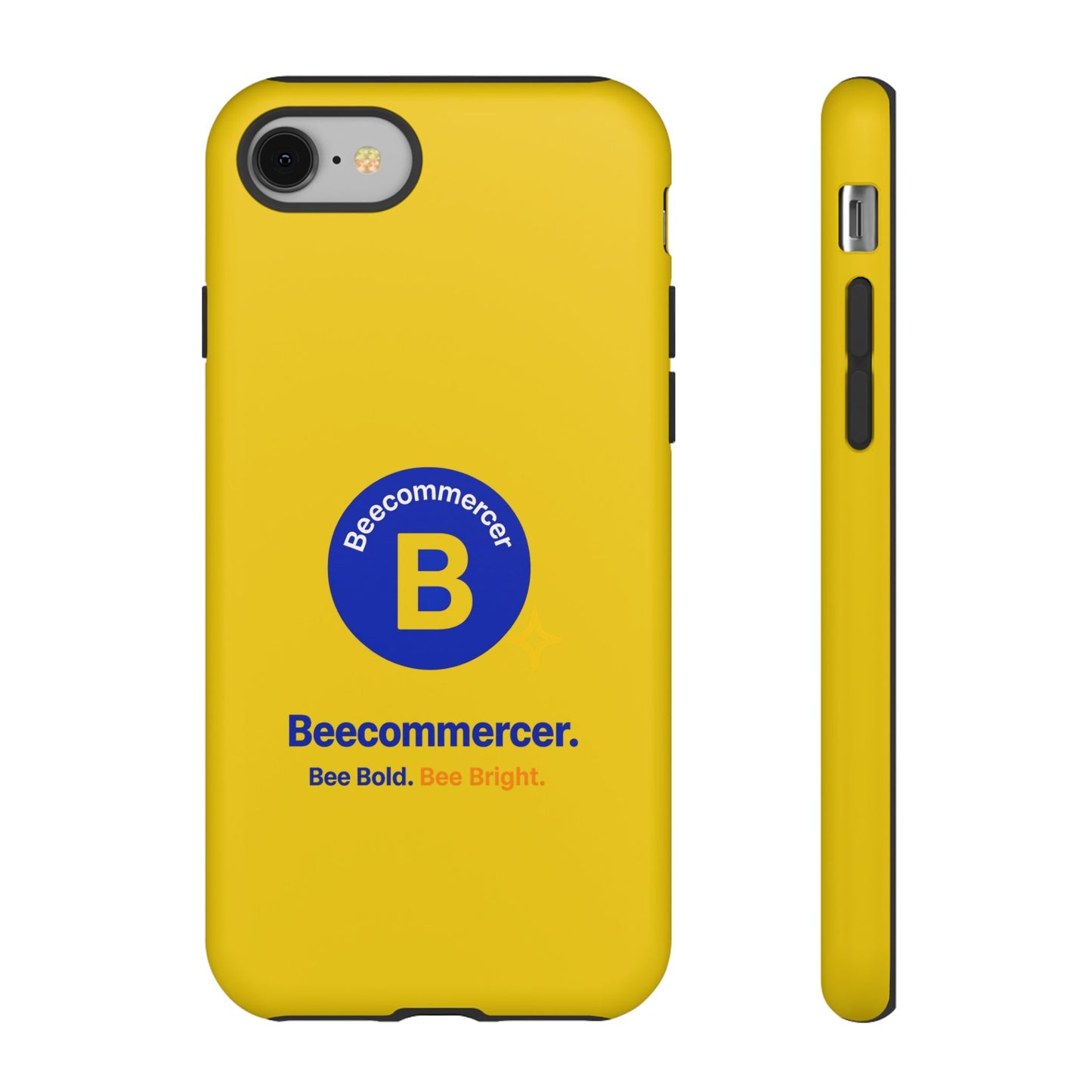 Beecommercer Bold Logo Phone Case — Yellow Protective Phone Cover