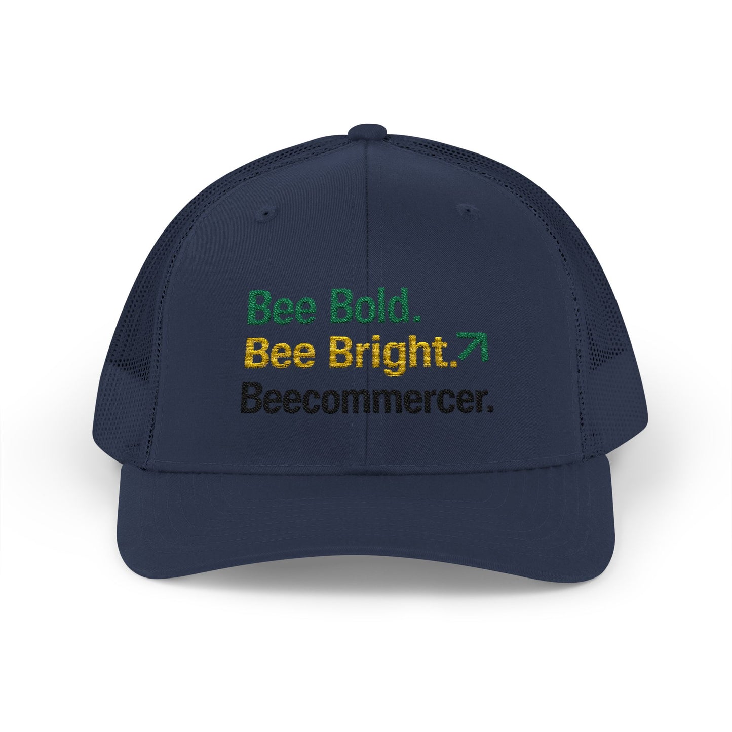Bee Bold Bee Bright Embroidered Trucker Cap
