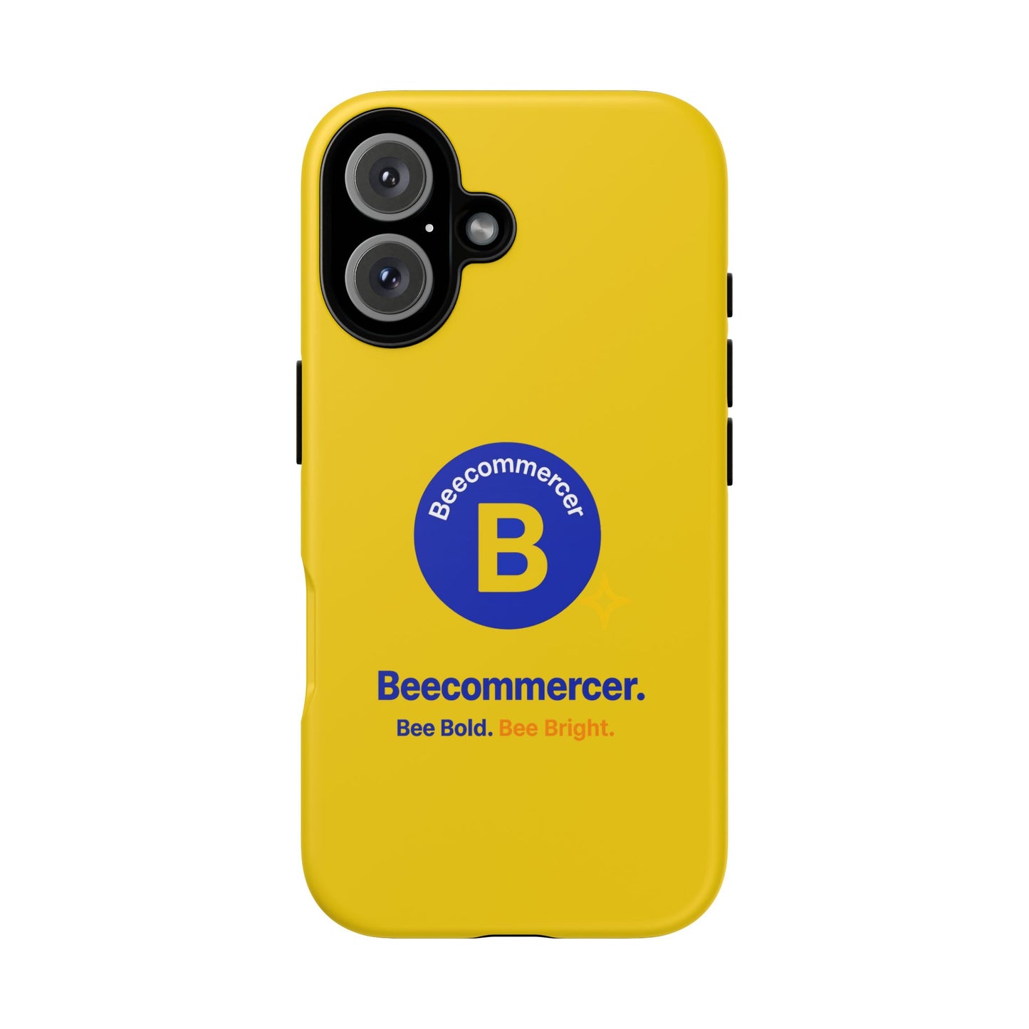 Beecommercer Bold Logo Phone Case — Yellow Protective Phone Cover