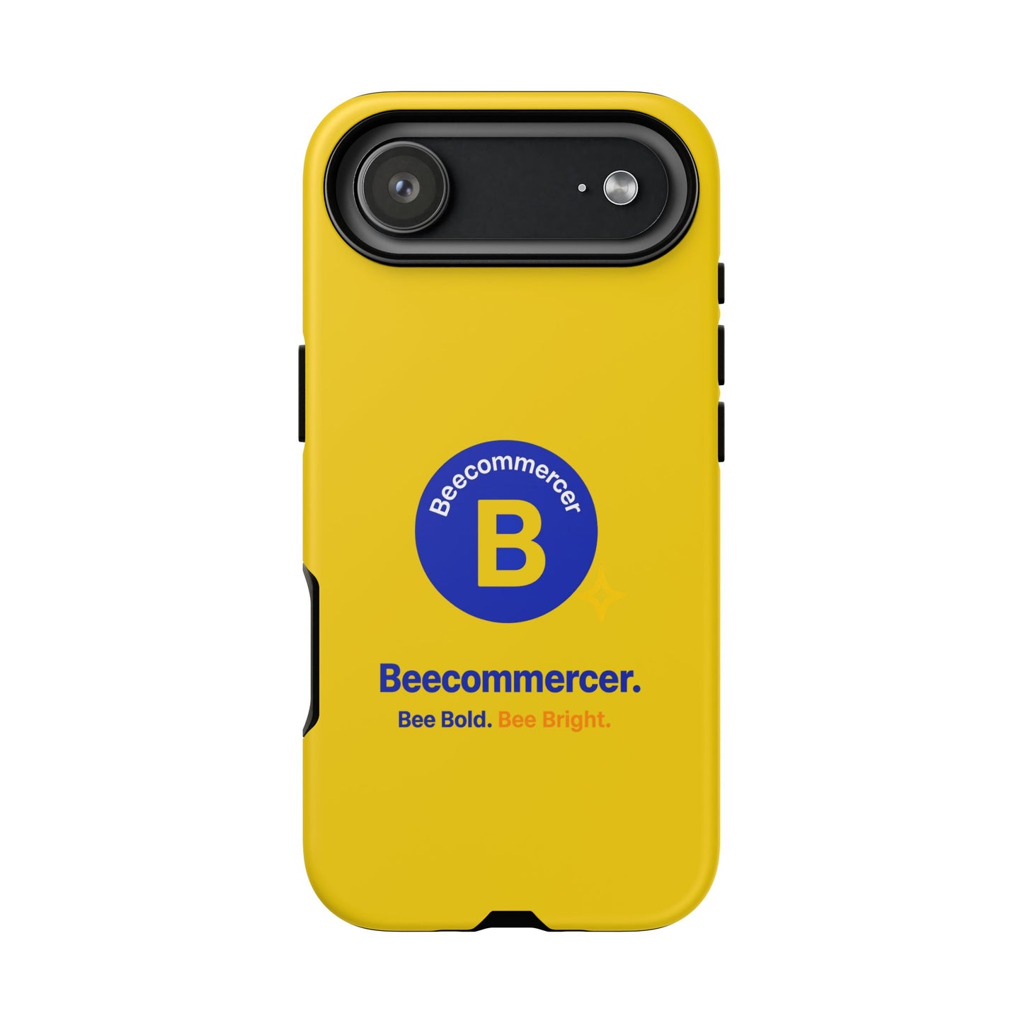 Beecommercer Bold Logo Phone Case — Yellow Protective Phone Cover
