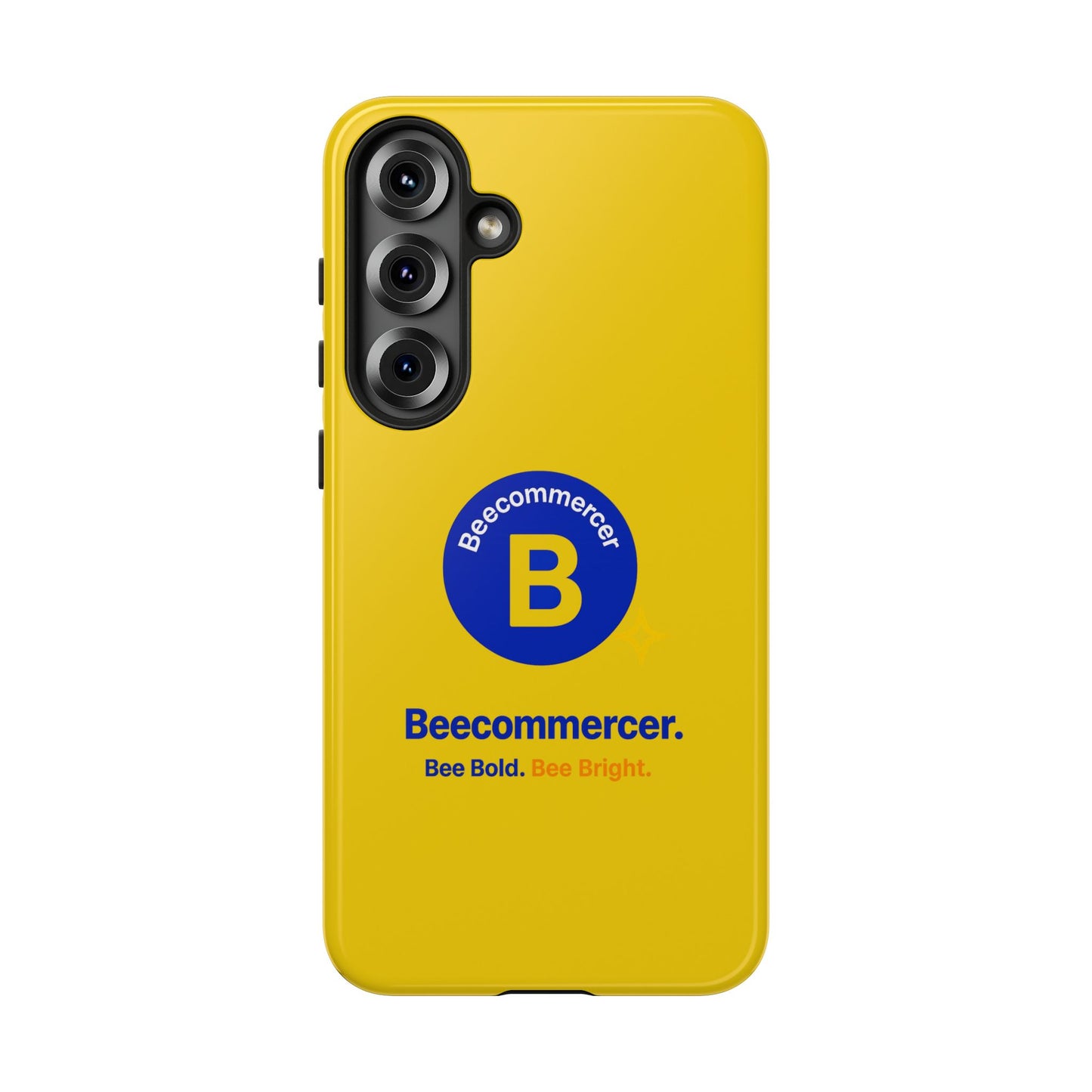 Beecommercer Bold Logo Phone Case — Yellow Protective Phone Cover
