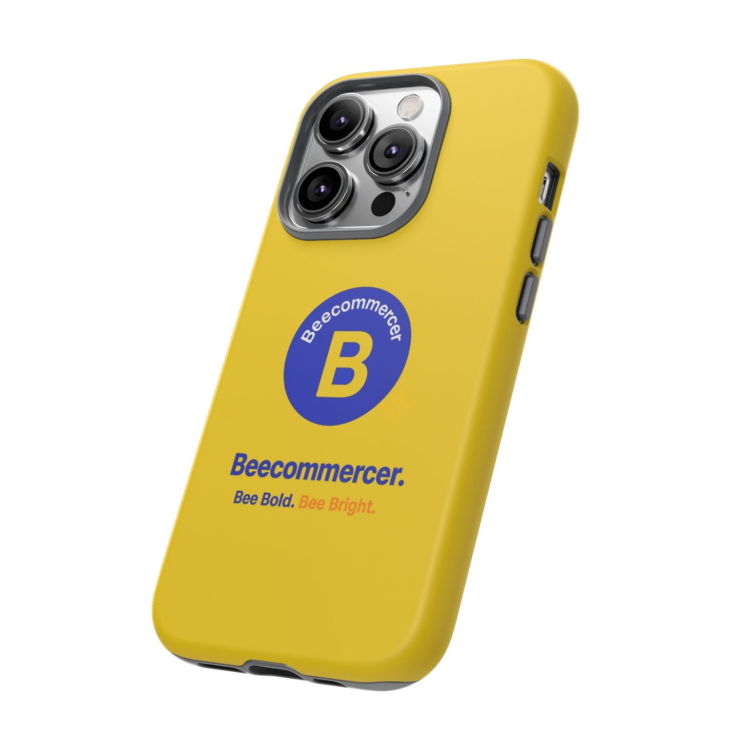 Beecommercer Bold Logo Phone Case — Yellow Protective Phone Cover