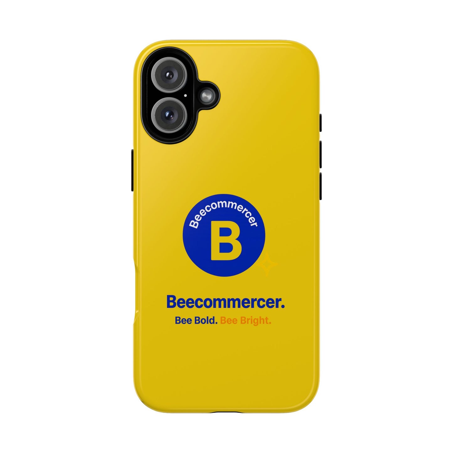 Beecommercer Bold Logo Phone Case — Yellow Protective Phone Cover