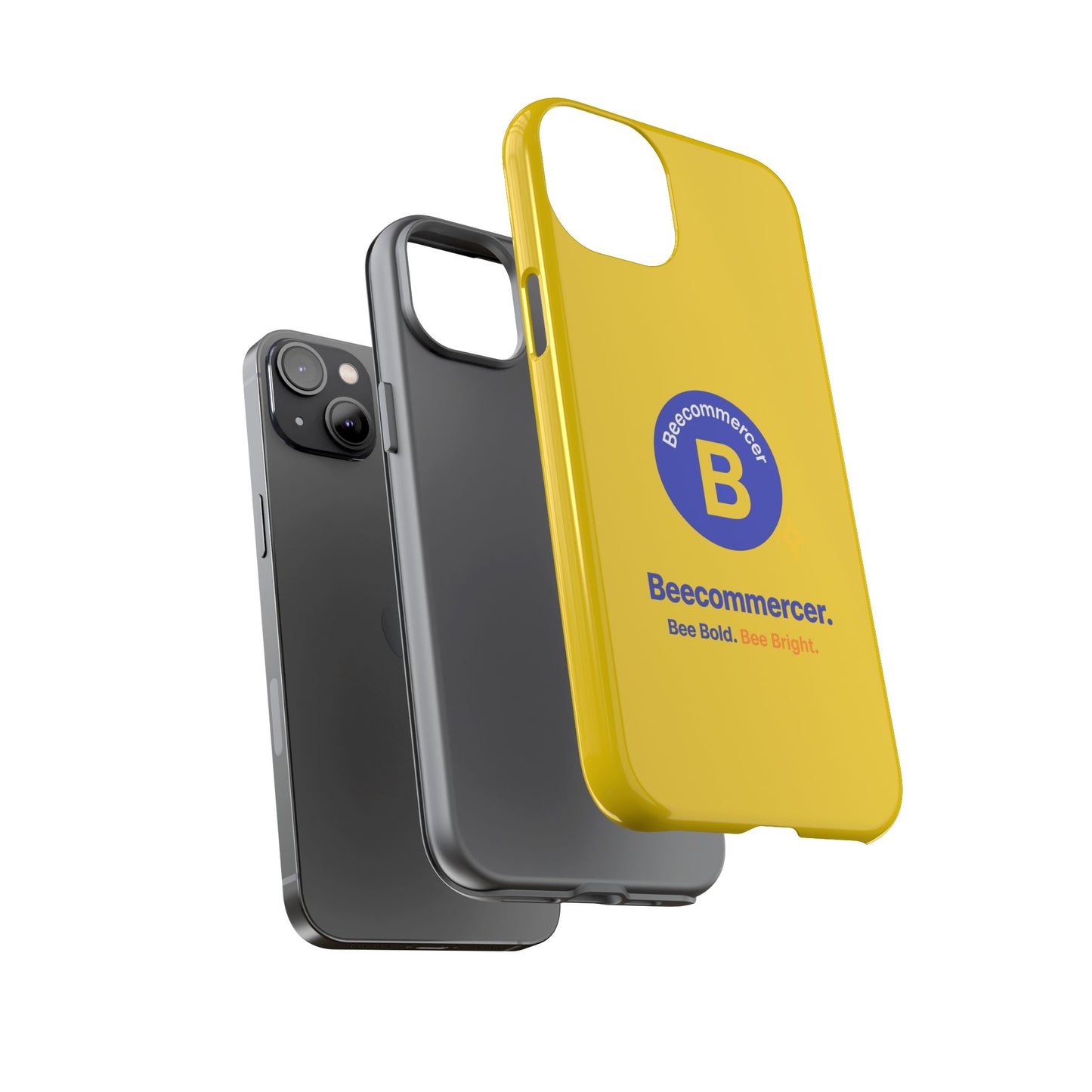 Beecommercer Bold Logo Phone Case — Yellow Protective Phone Cover